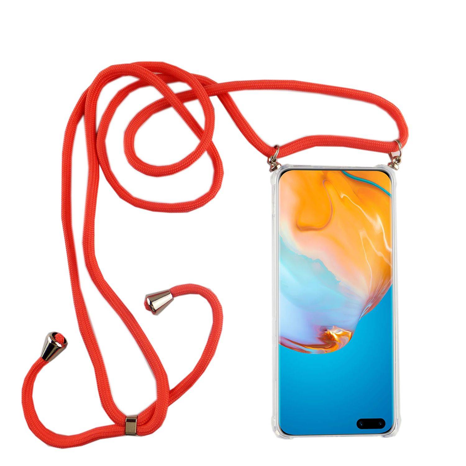 Huawei P40 Handykette Handyhülle Umhängetasche Transparent