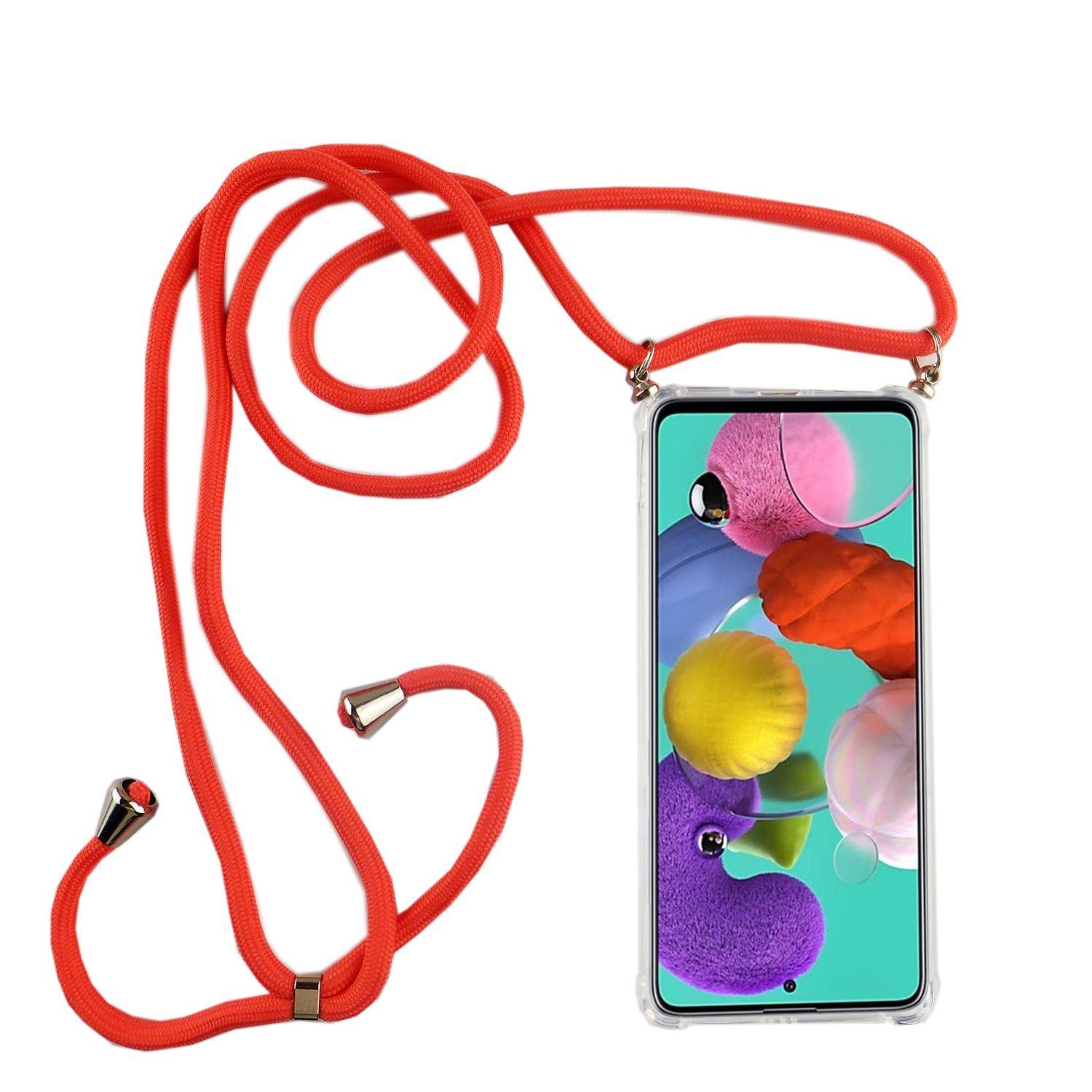 Samsung Galaxy A51 Handykette Handyhülle Umhängetasche Transparent