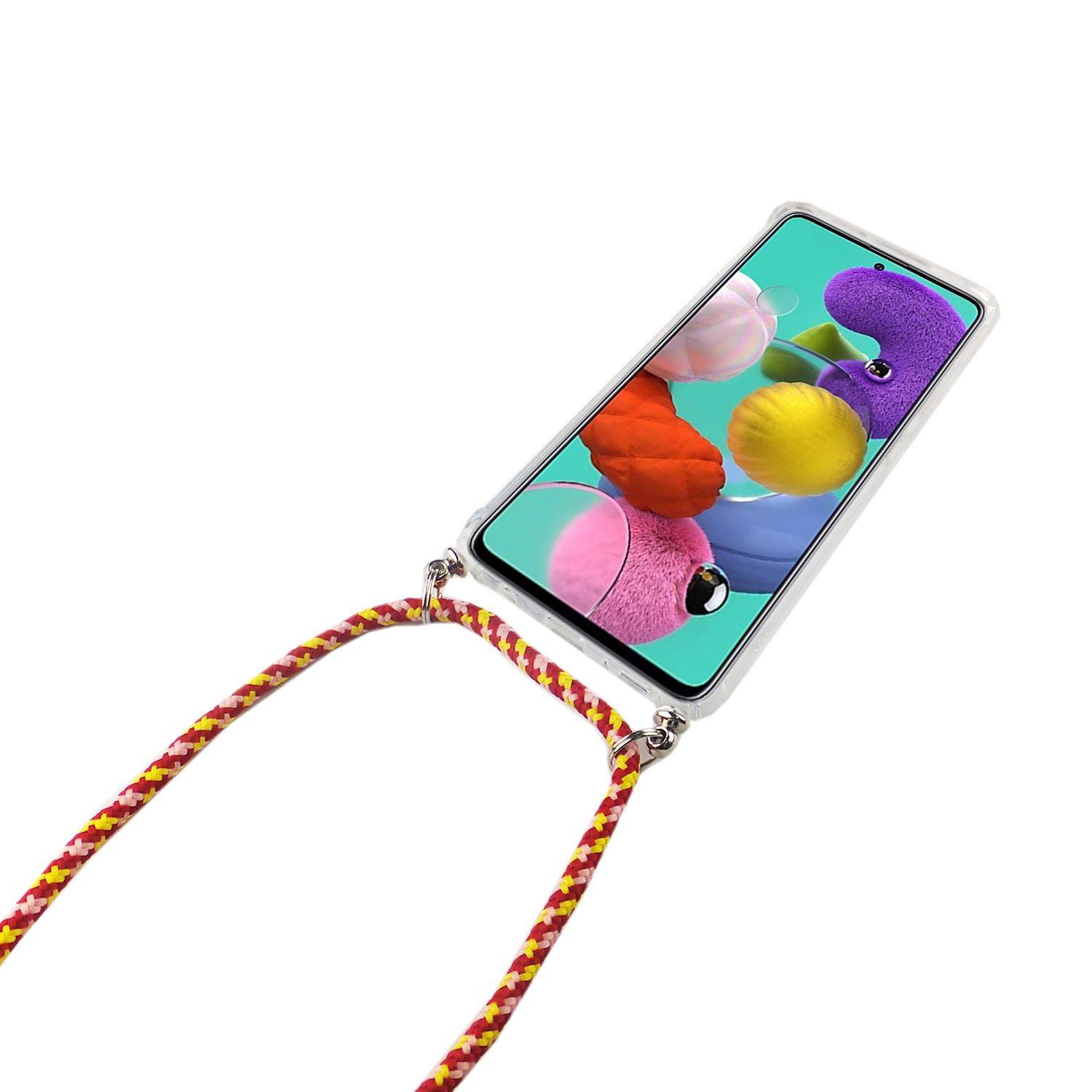Samsung Galaxy A51 Handykette Handyhülle Umhängetasche Transparent