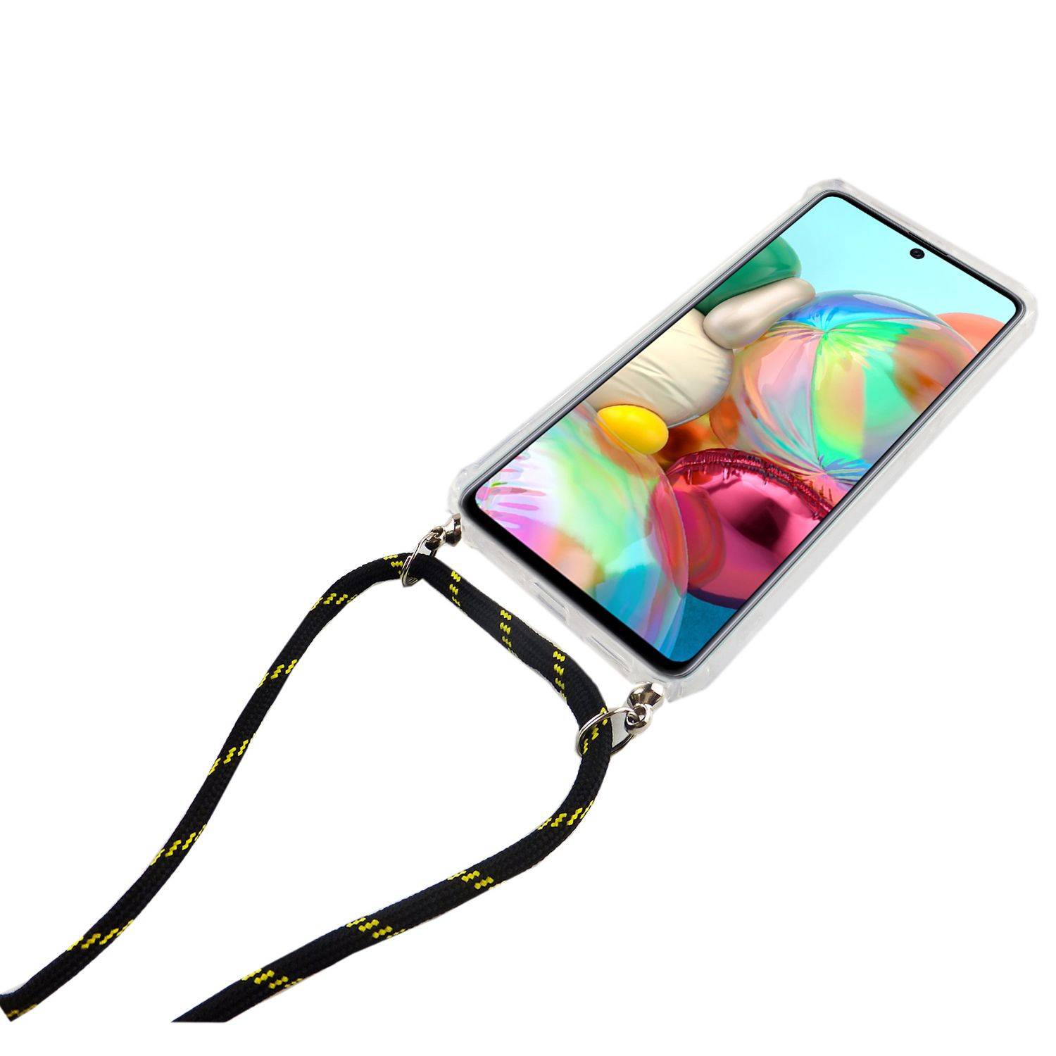 Samsung Galaxy A71 Handykette Handyhülle Umhängetasche Transparent