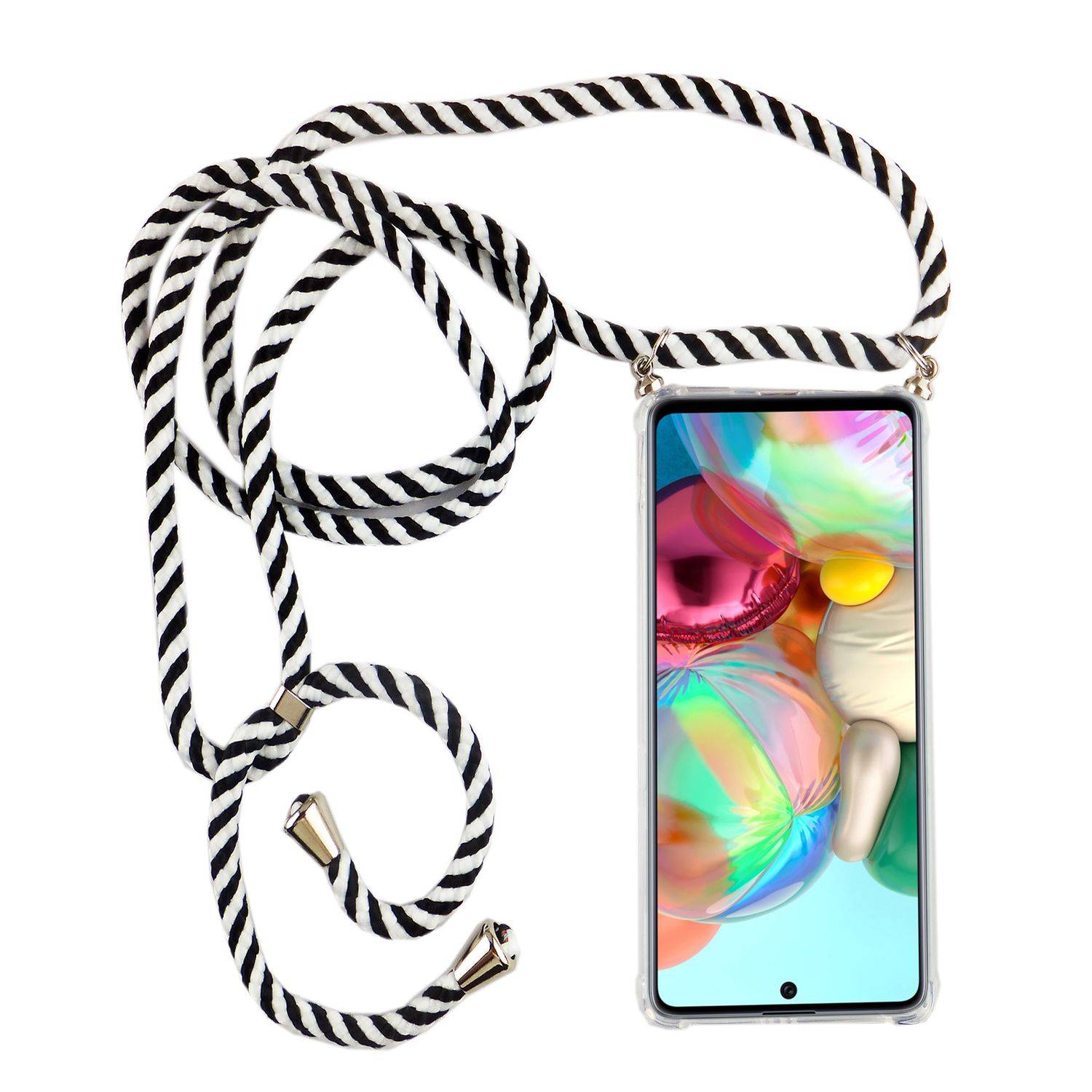 Samsung Galaxy A71 Handykette Handyhülle Umhängetasche Transparent