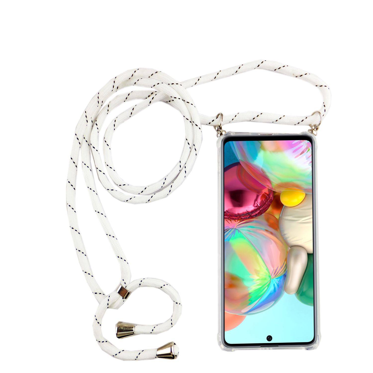 Samsung Galaxy A71 Handykette Handyhülle Umhängetasche Transparent