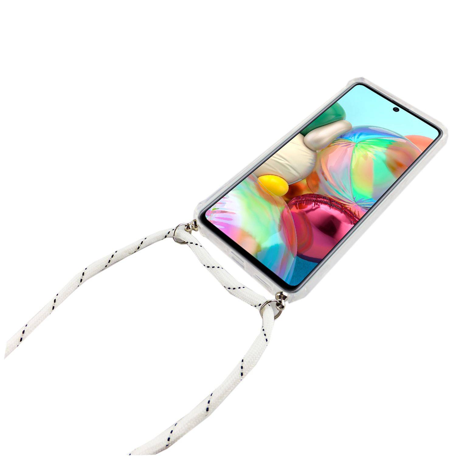 Samsung Galaxy A71 Handykette Handyhülle Umhängetasche Transparent
