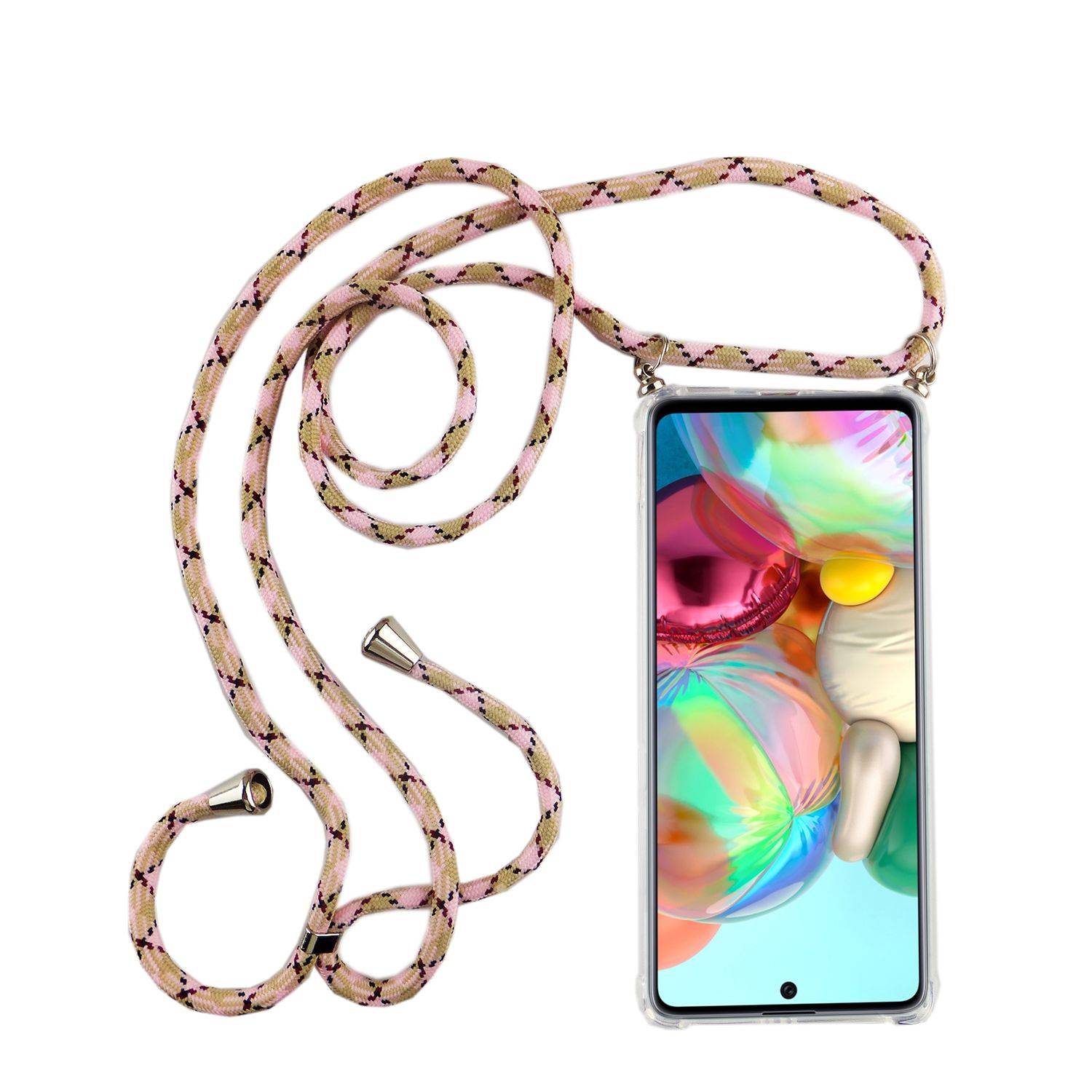 Samsung Galaxy A71 Handykette Handyhülle Umhängetasche Transparent
