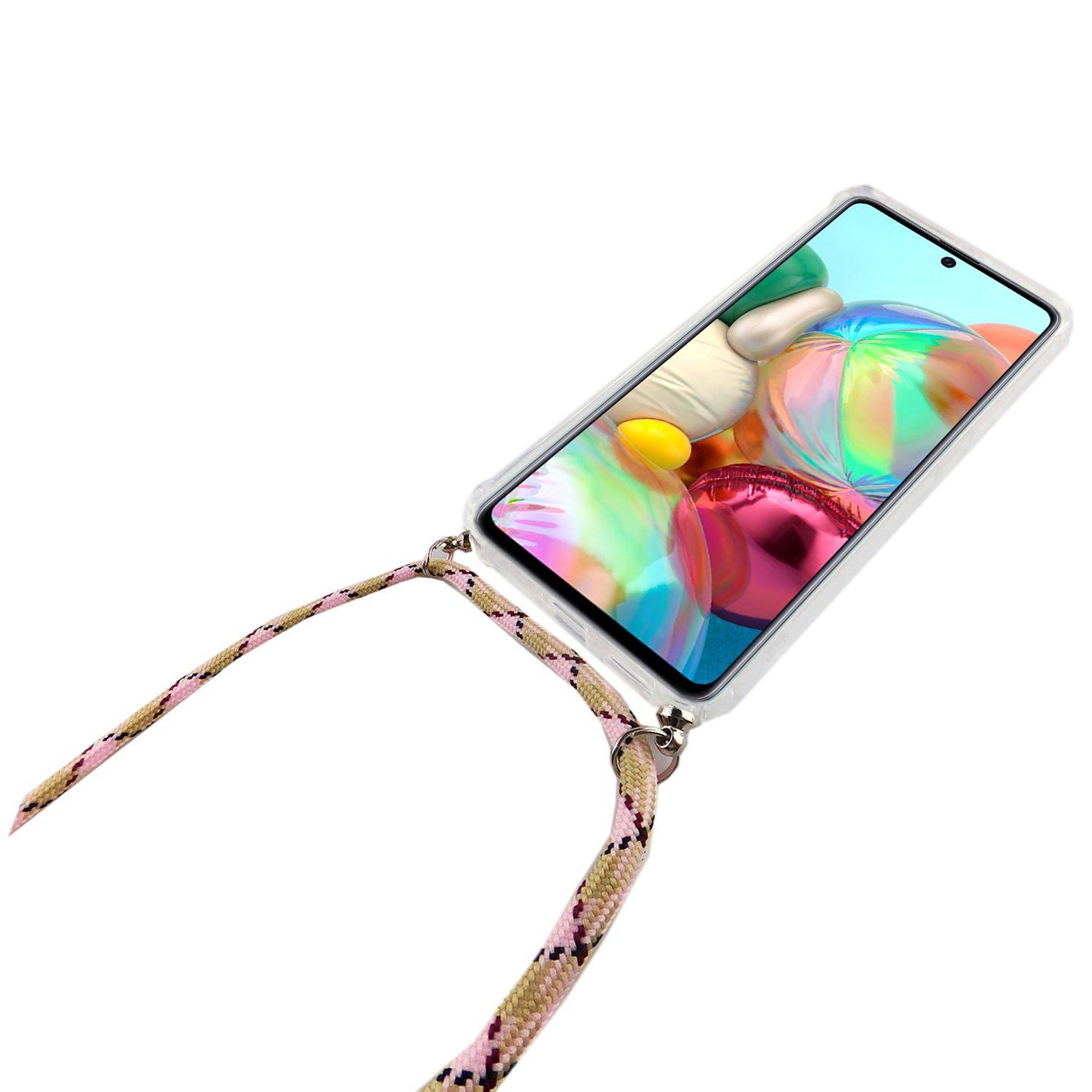 Samsung Galaxy A71 Handykette Handyhülle Umhängetasche Transparent