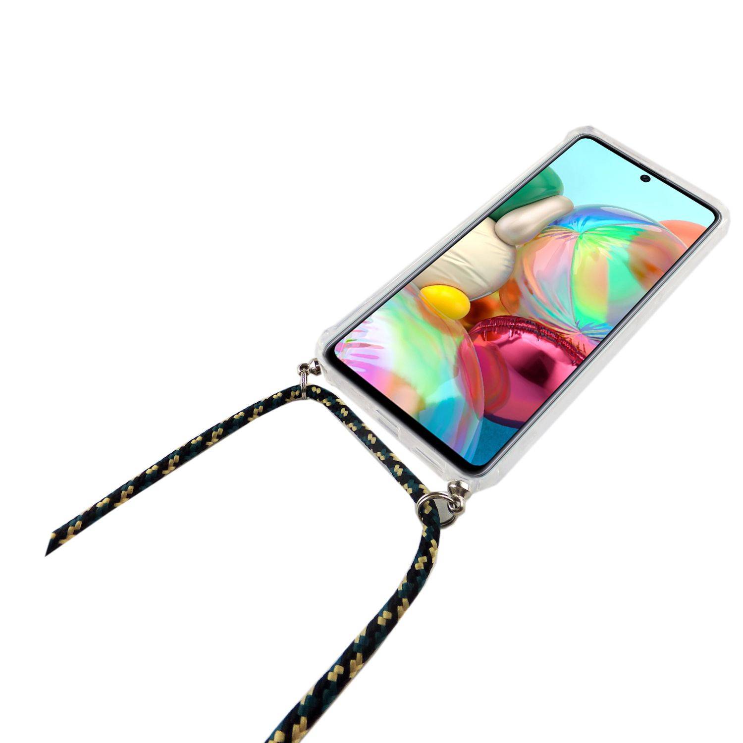 Samsung Galaxy A71 Handykette Handyhülle Umhängetasche Transparent