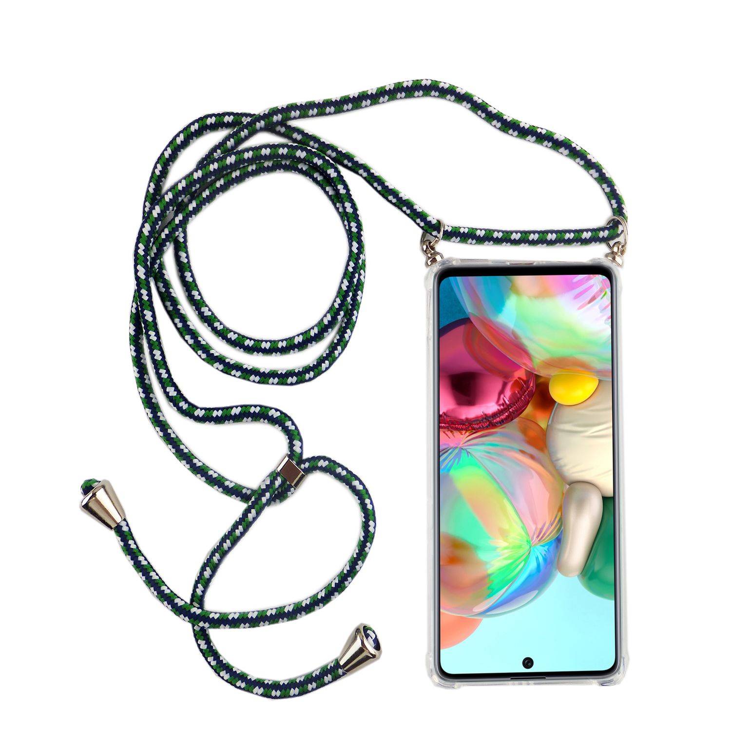 Samsung Galaxy A71 Handykette Handyhülle Umhängetasche Transparent