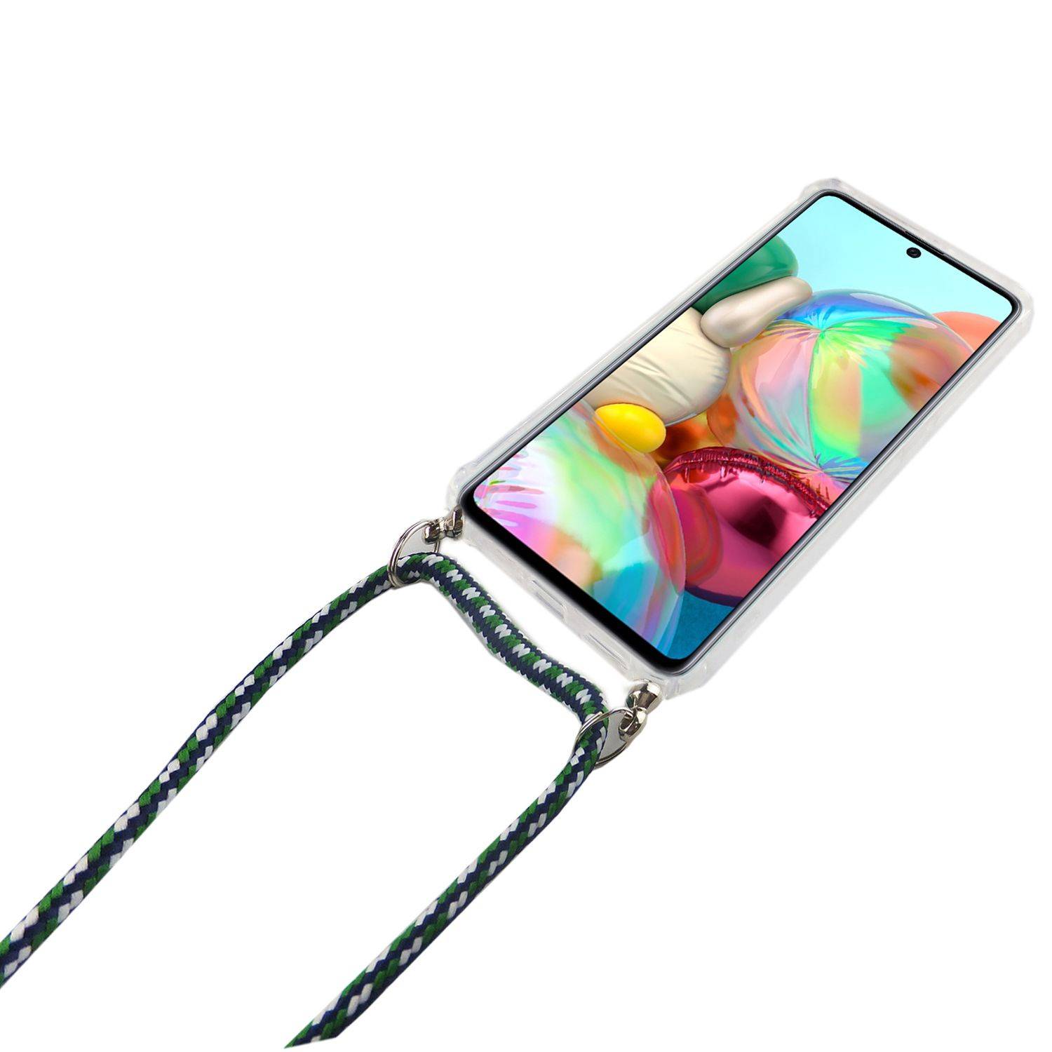 Samsung Galaxy A71 Handykette Handyhülle Umhängetasche Transparent