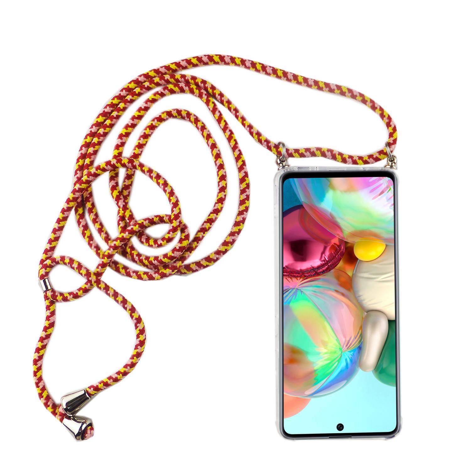 Samsung Galaxy A71 Handykette Handyhülle Umhängetasche Transparent