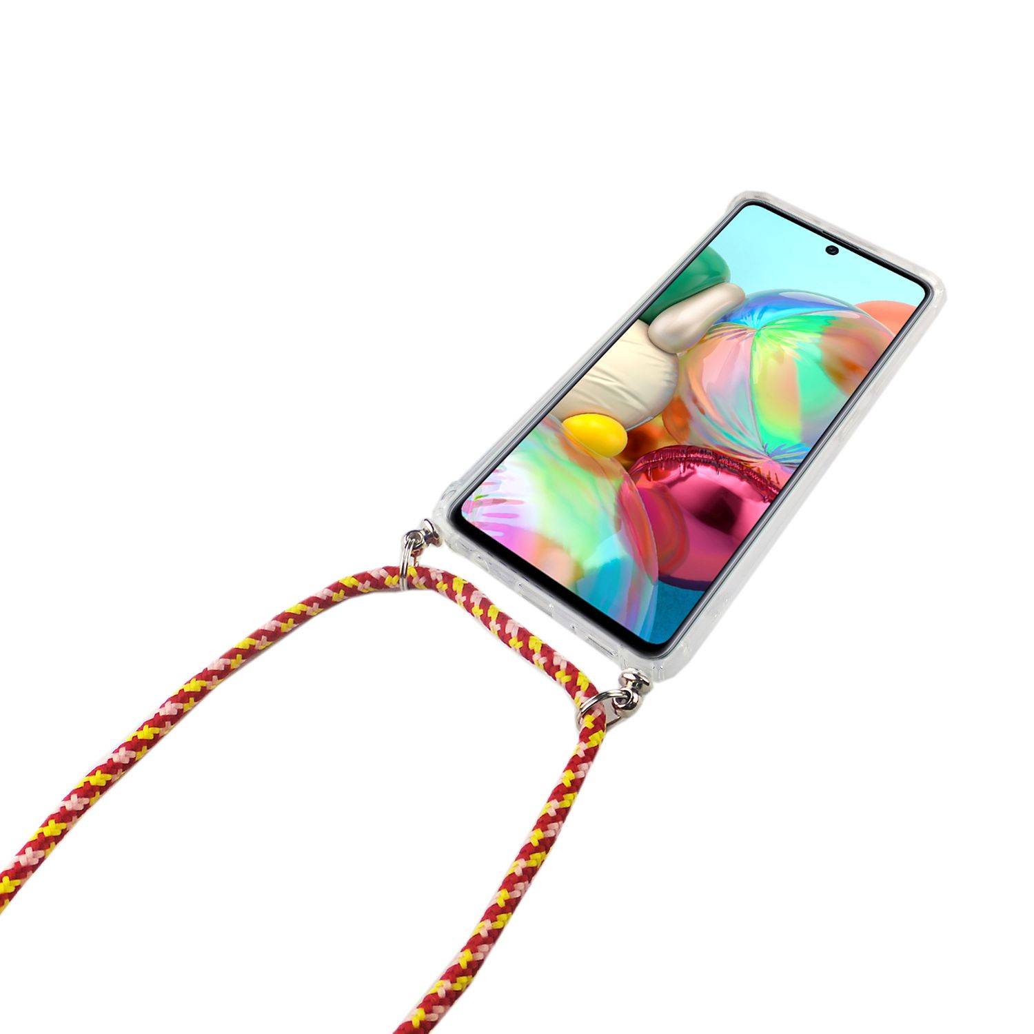 Samsung Galaxy A71 Handykette Handyhülle Umhängetasche Transparent