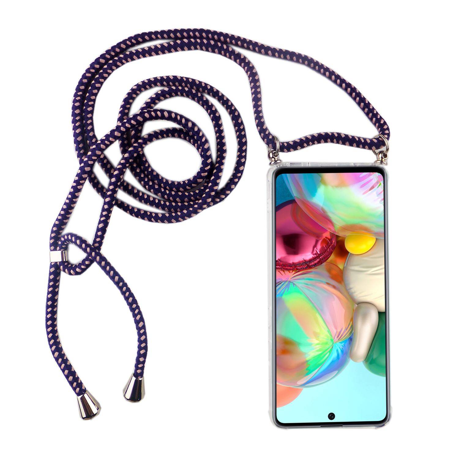 Samsung Galaxy A71 Handykette Handyhülle Umhängetasche Transparent