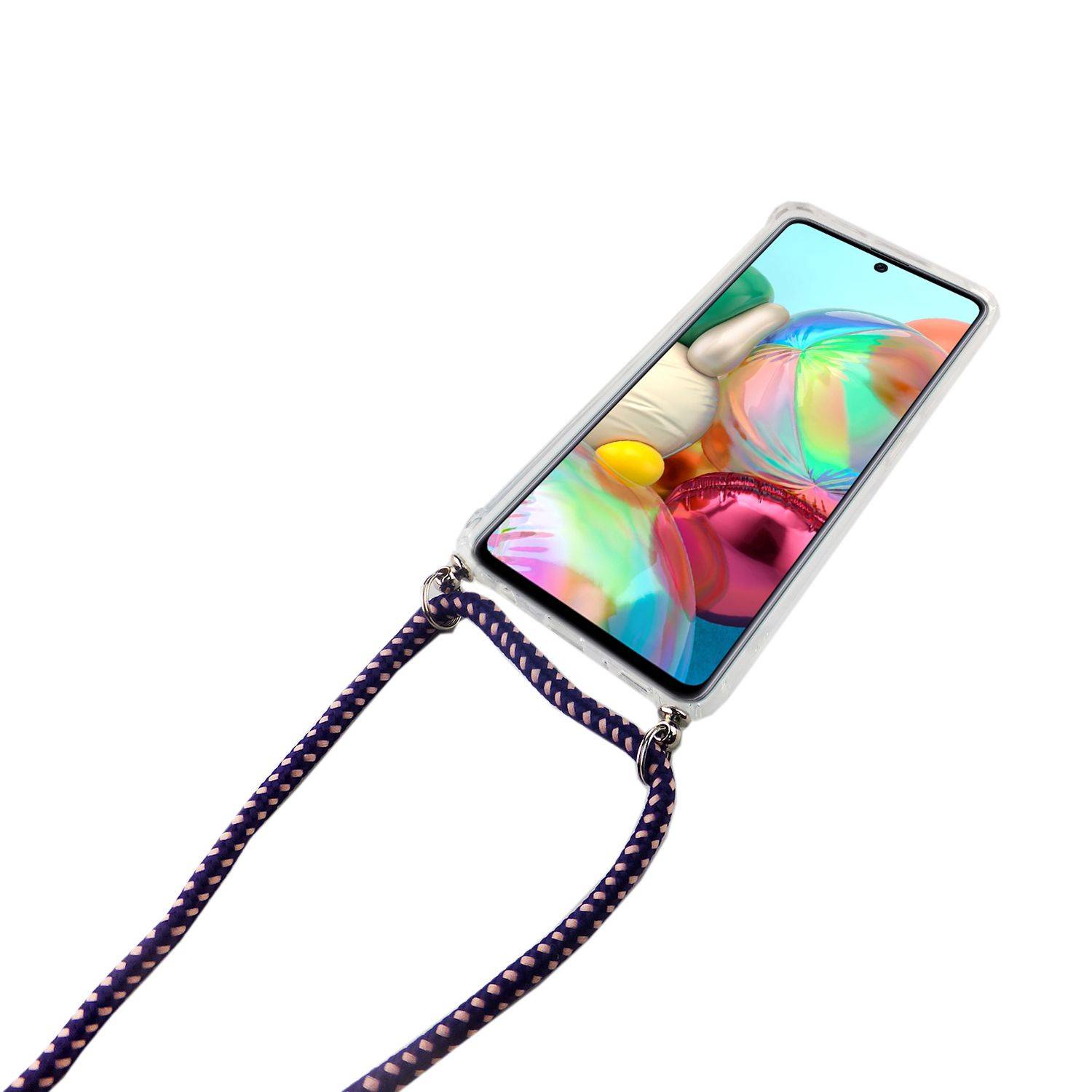Samsung Galaxy A71 Handykette Handyhülle Umhängetasche Transparent