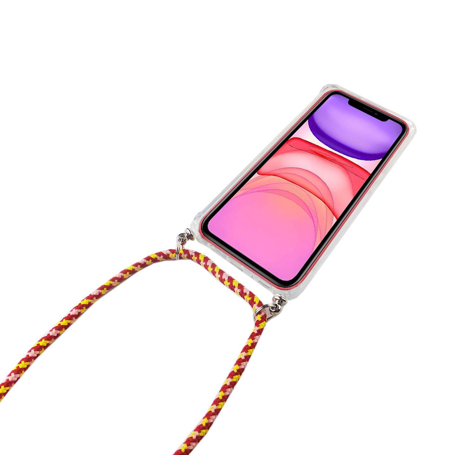 Apple iPhone 11 Pro Handykette Handyhülle Umhängetasche Transparent
