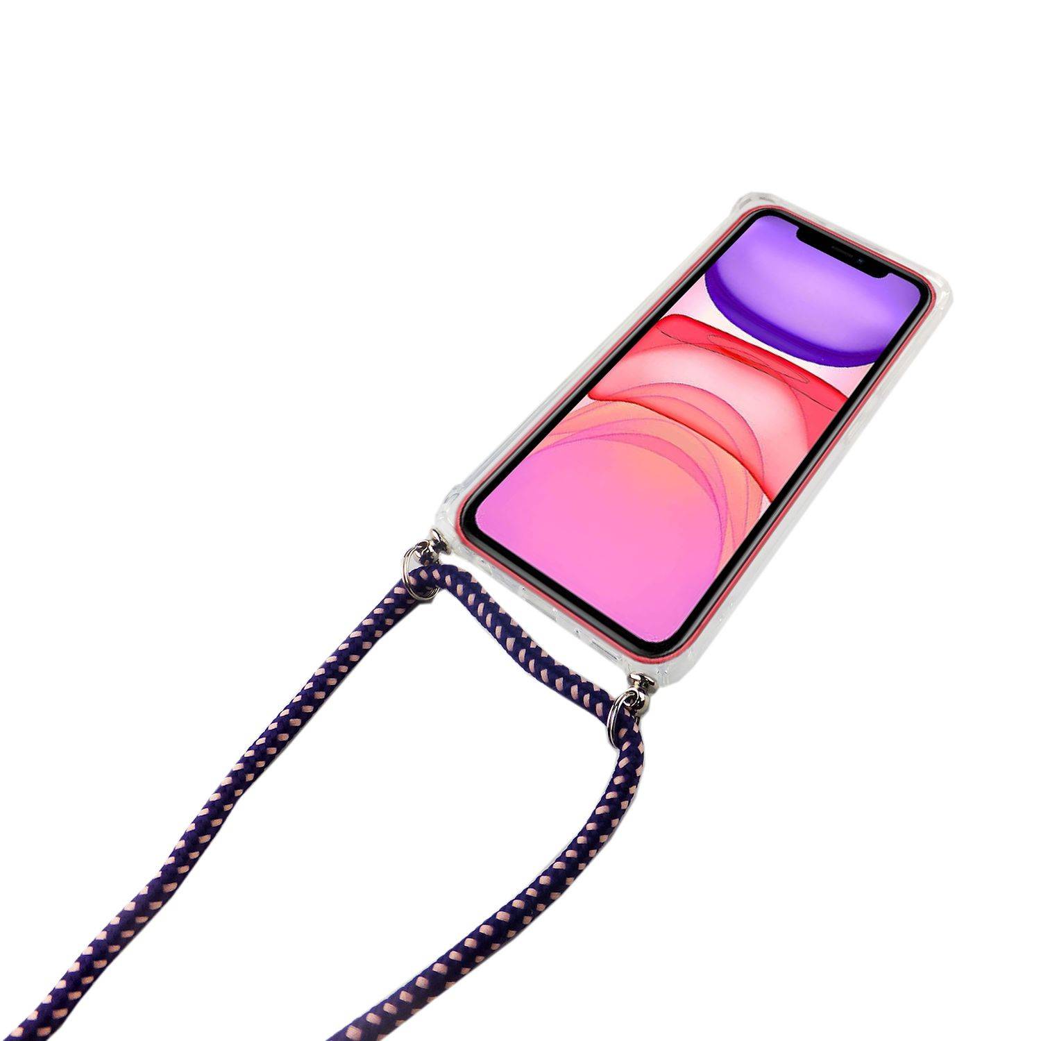 Apple iPhone 11 Pro Handykette Handyhülle Umhängetasche Transparent