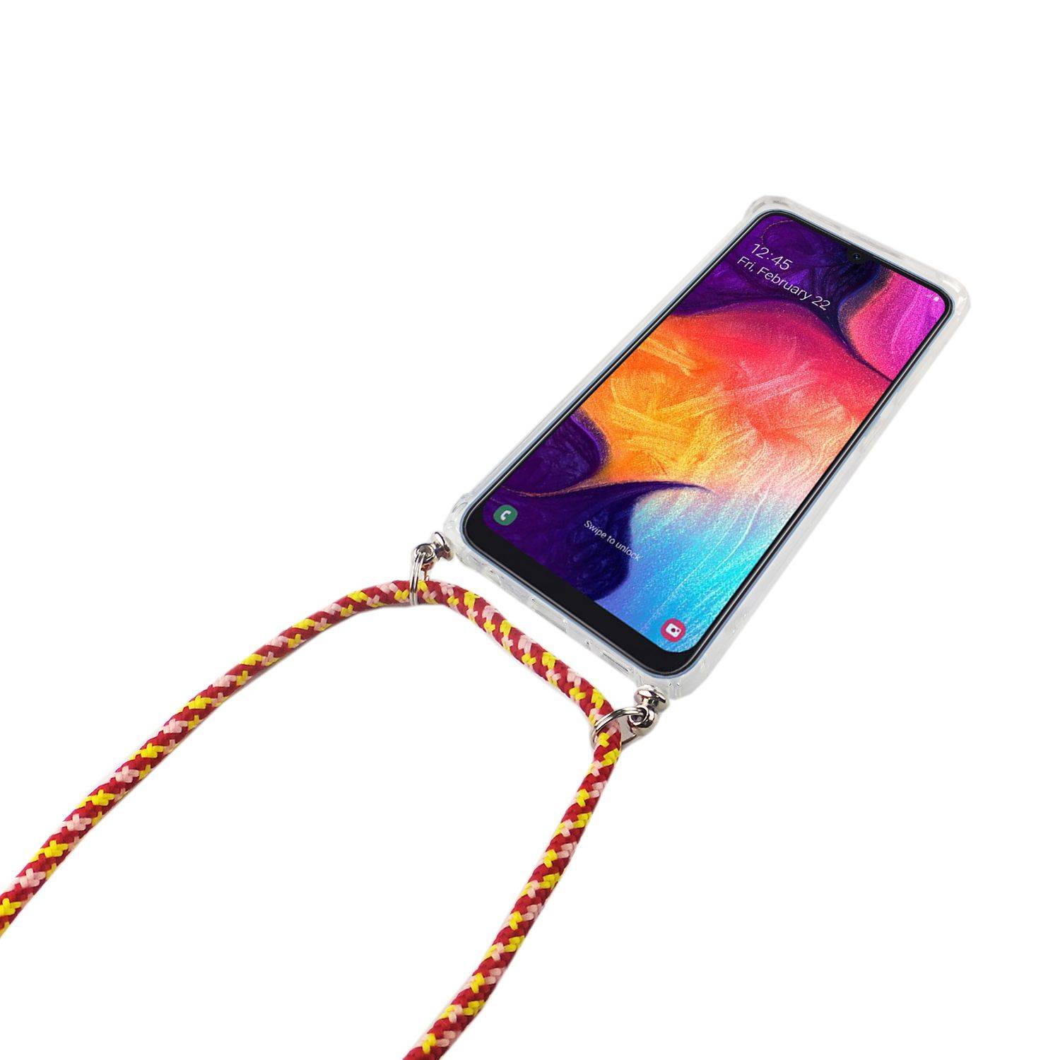 Samsung Galaxy A50 Handykette Handyhülle Umhängetasche Transparent