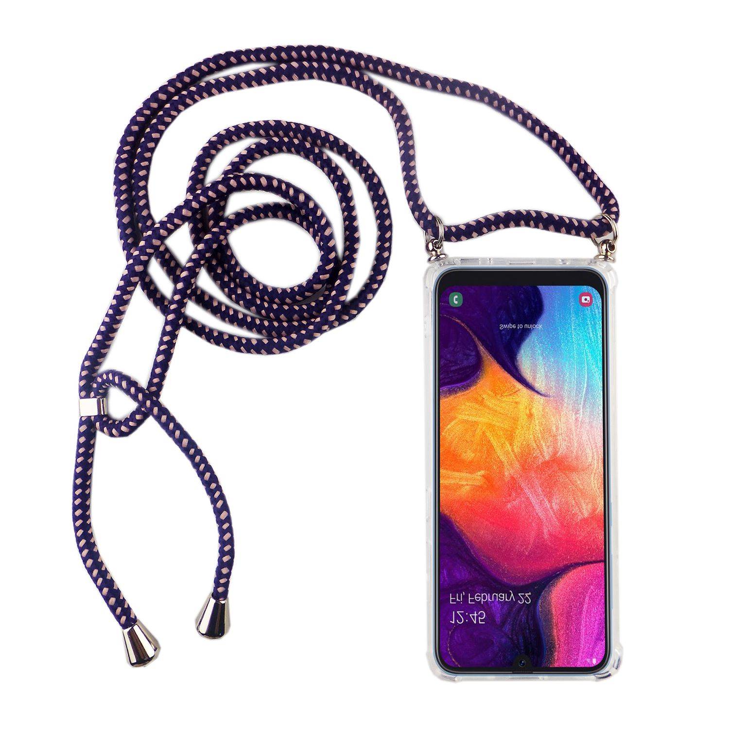 Samsung Galaxy A50 Handykette Handyhülle Umhängetasche Transparent