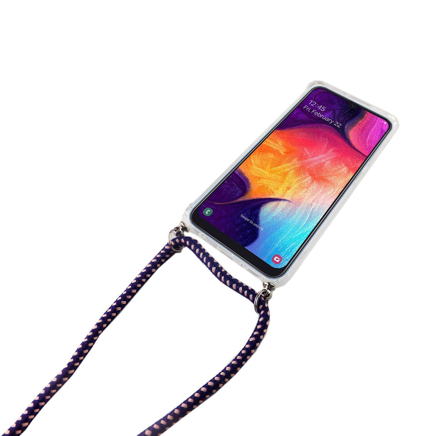 Samsung Galaxy A50 Handykette Handyhülle Umhängetasche Transparent