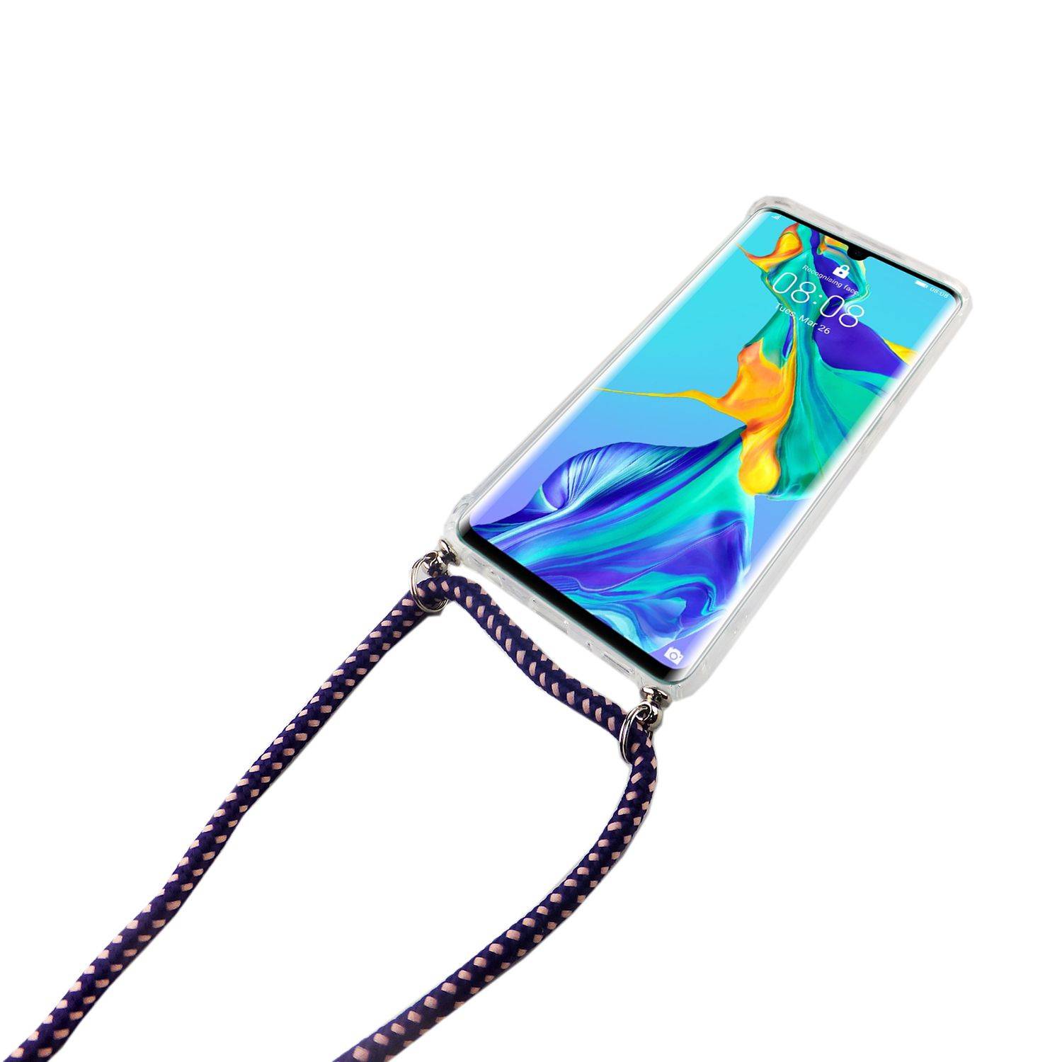 Huawei P30 Pro Handykette Handyhülle Umhängetasche Transparent