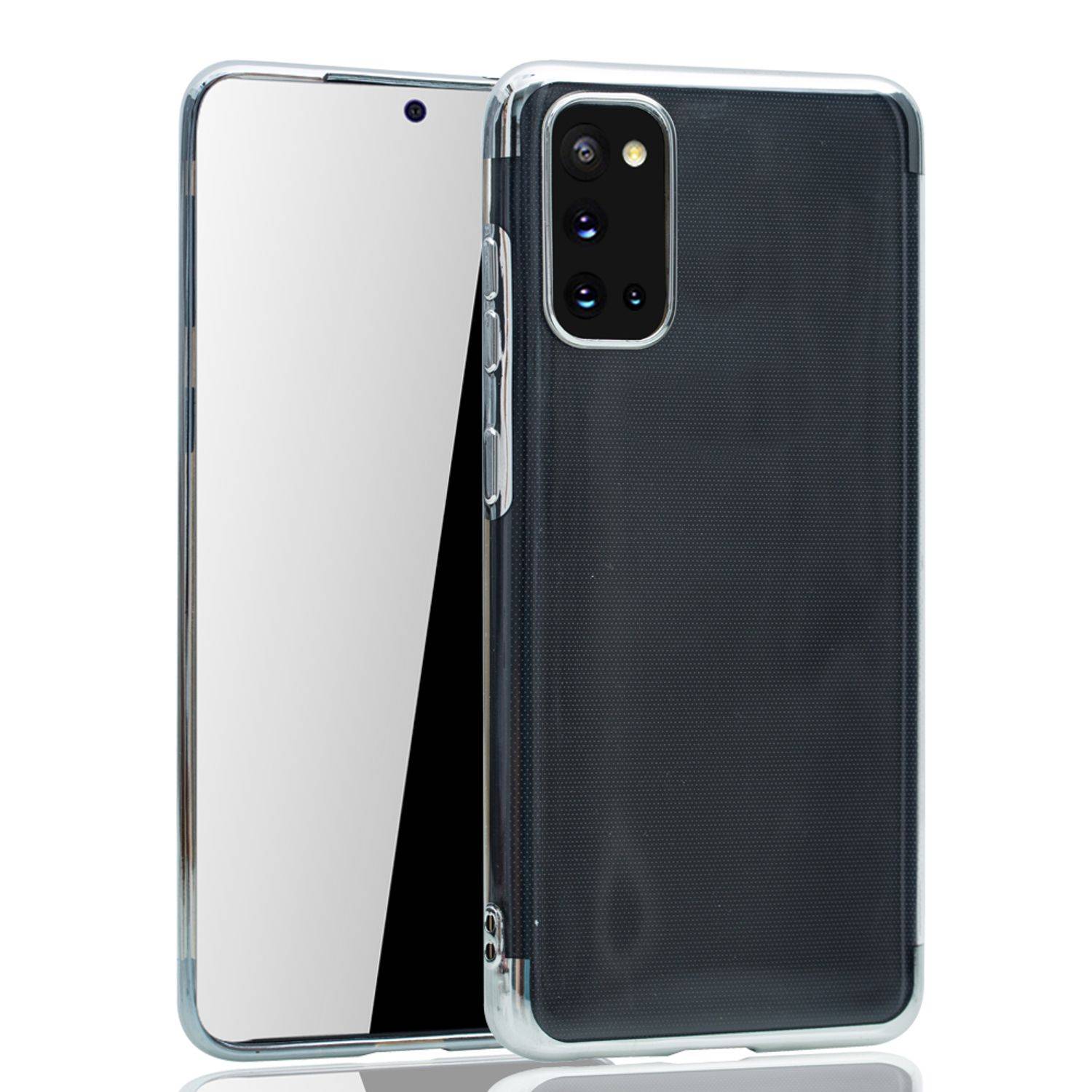 Samsung Galaxy S20 Handyhülle Bumper Backcover Silber