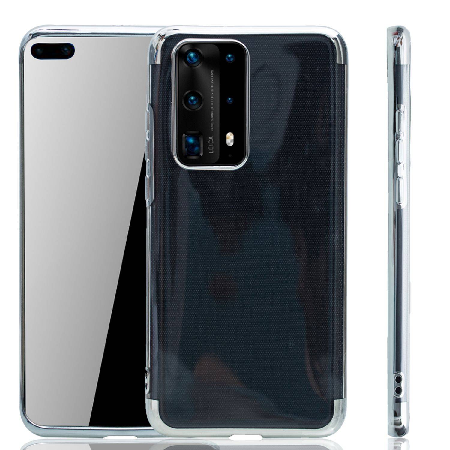 Huawei P40 Pro Handyhülle Bumper Backcover Silber