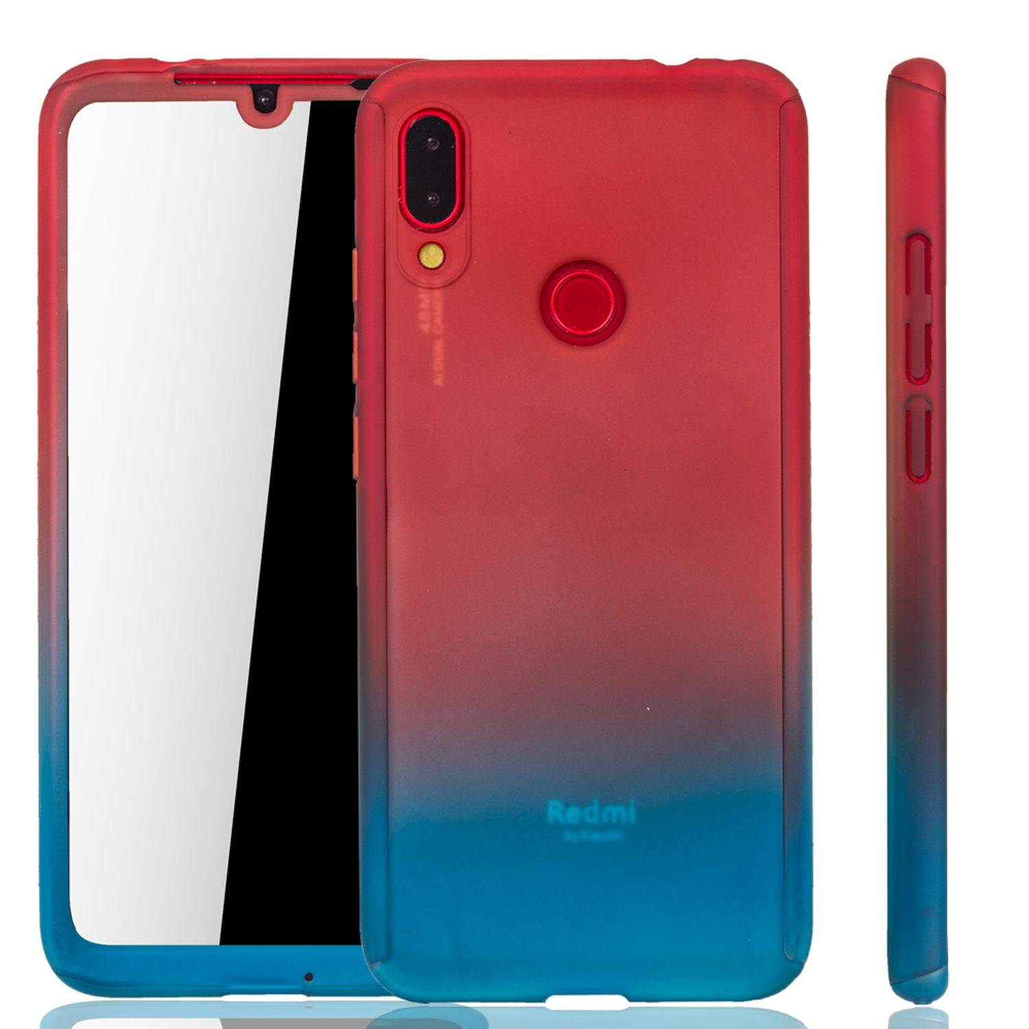 Xiaomi Redmi Note 7 / Redmi Note 7 Pro Handyhülle 360 Grad Schutz Full Cover Mehrfarbig