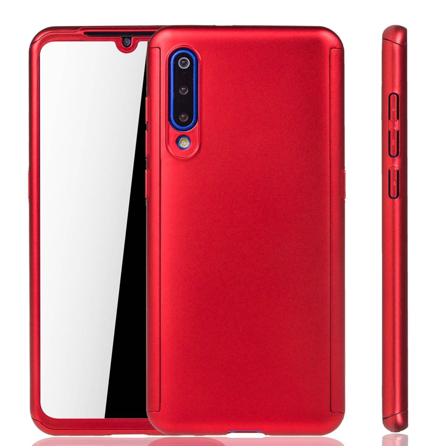 Xiaomi Mi 9 Handyhülle 360 Grad Schutz Full Cover Rot