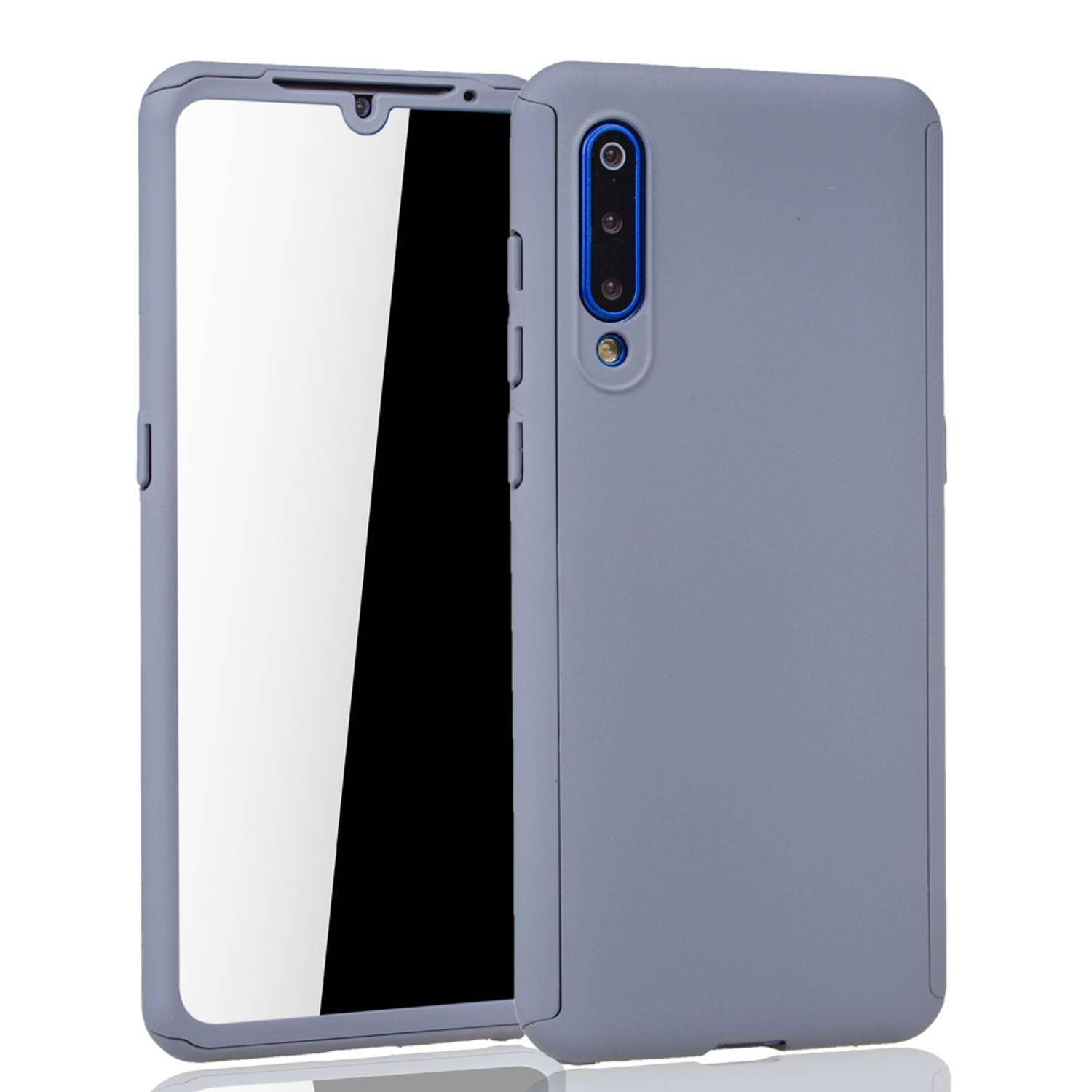 Xiaomi Mi 9 Handyhülle 360 Grad Schutz Full Cover Grau