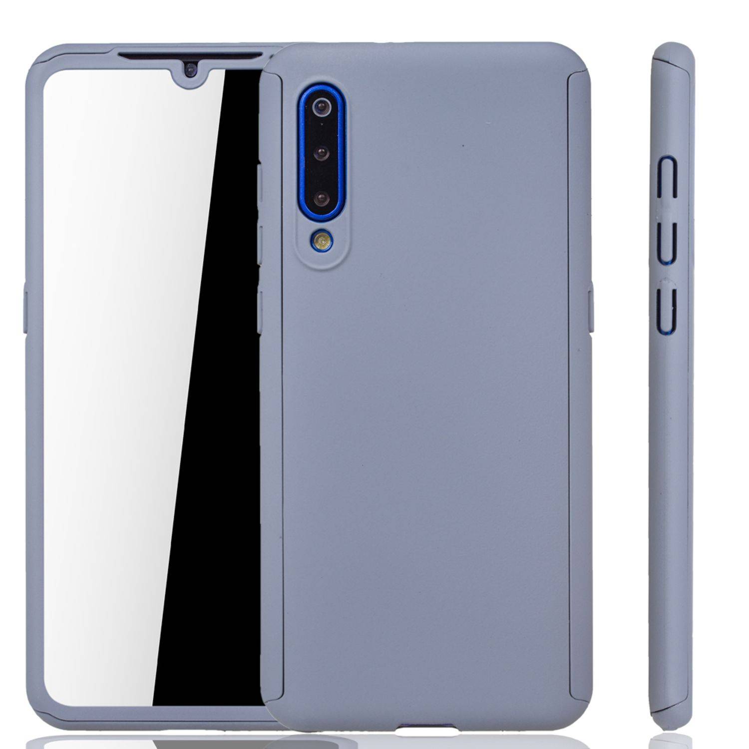 Xiaomi Mi 9 Handyhülle 360 Grad Schutz Full Cover Grau