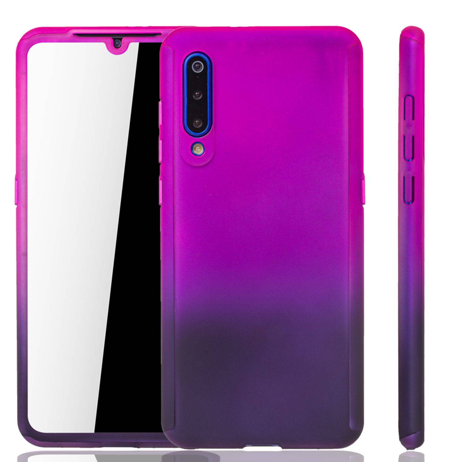 Xiaomi Mi 9 Handyhülle 360 Grad Schutz Full Cover Violett