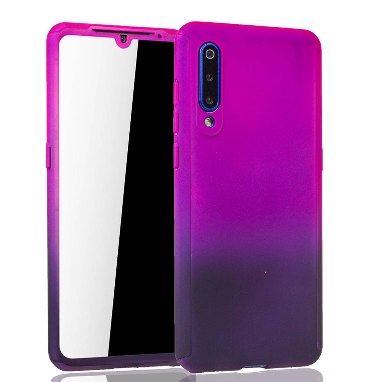 Xiaomi Mi 9 Handyhülle 360 Grad Schutz Full Cover Violett