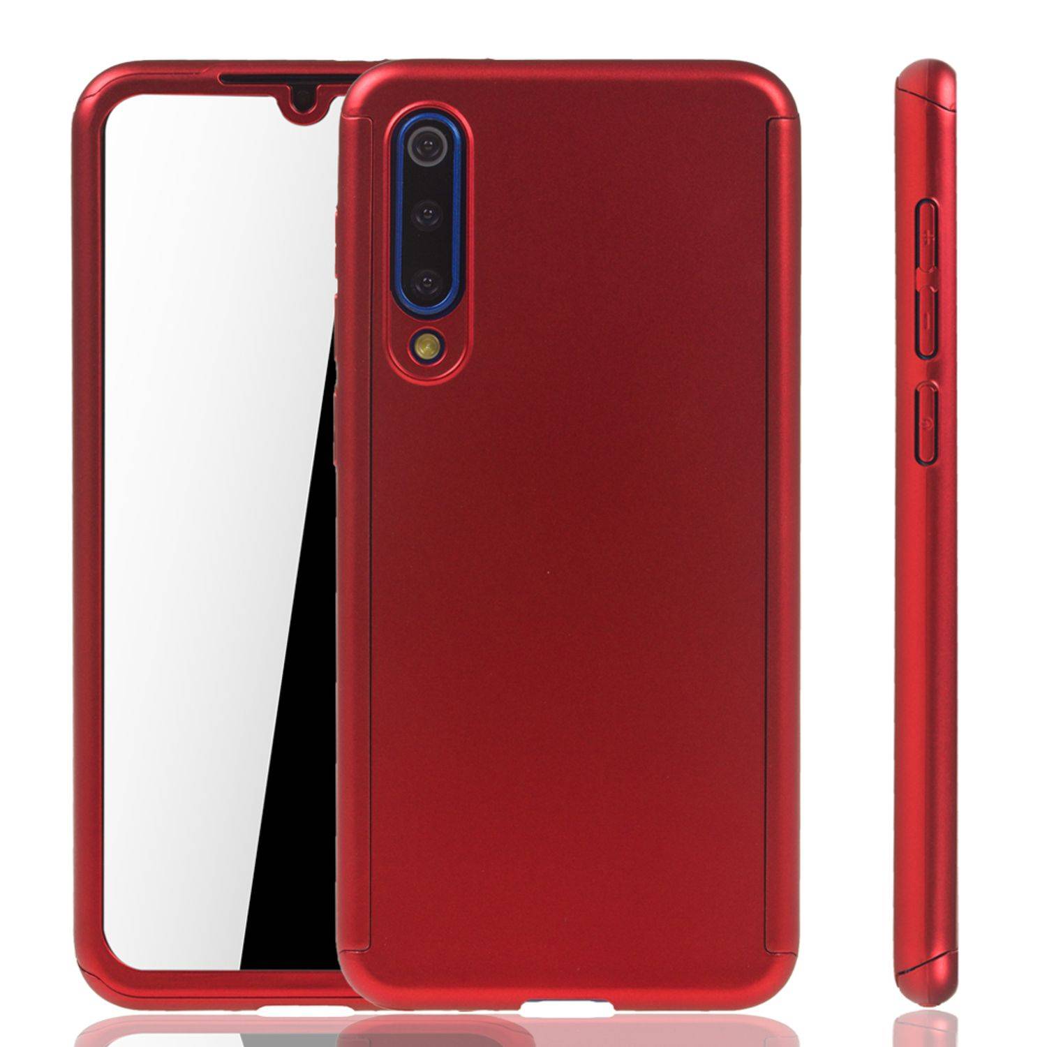 Xiaomi Mi 9 SE Handyhülle 360 Grad Schutz Full Cover Rot