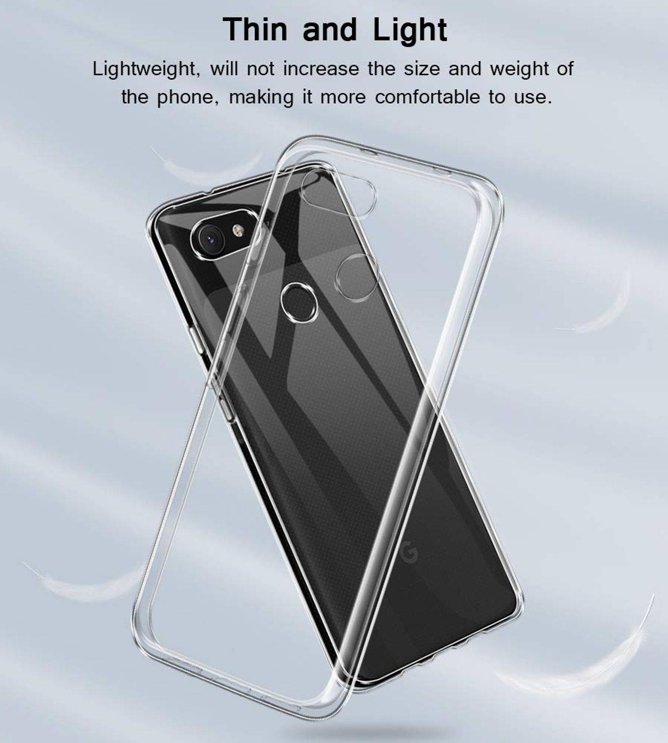 Google Pixel 3a XL Handyhülle Ultra Dünn Bumper Backcover Transparent