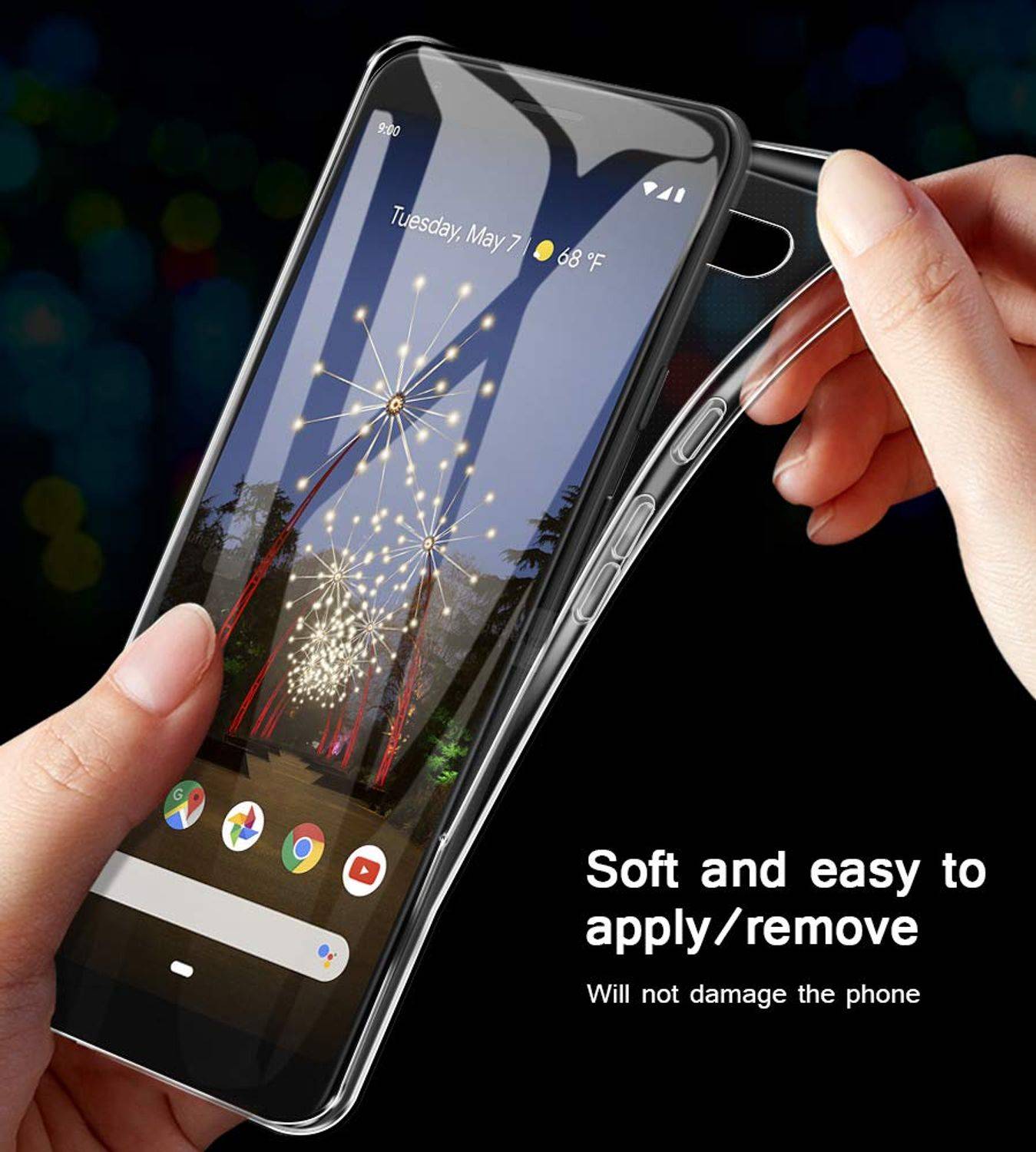 Google Pixel 3a XL Handyhülle Ultra Dünn Bumper Backcover Transparent