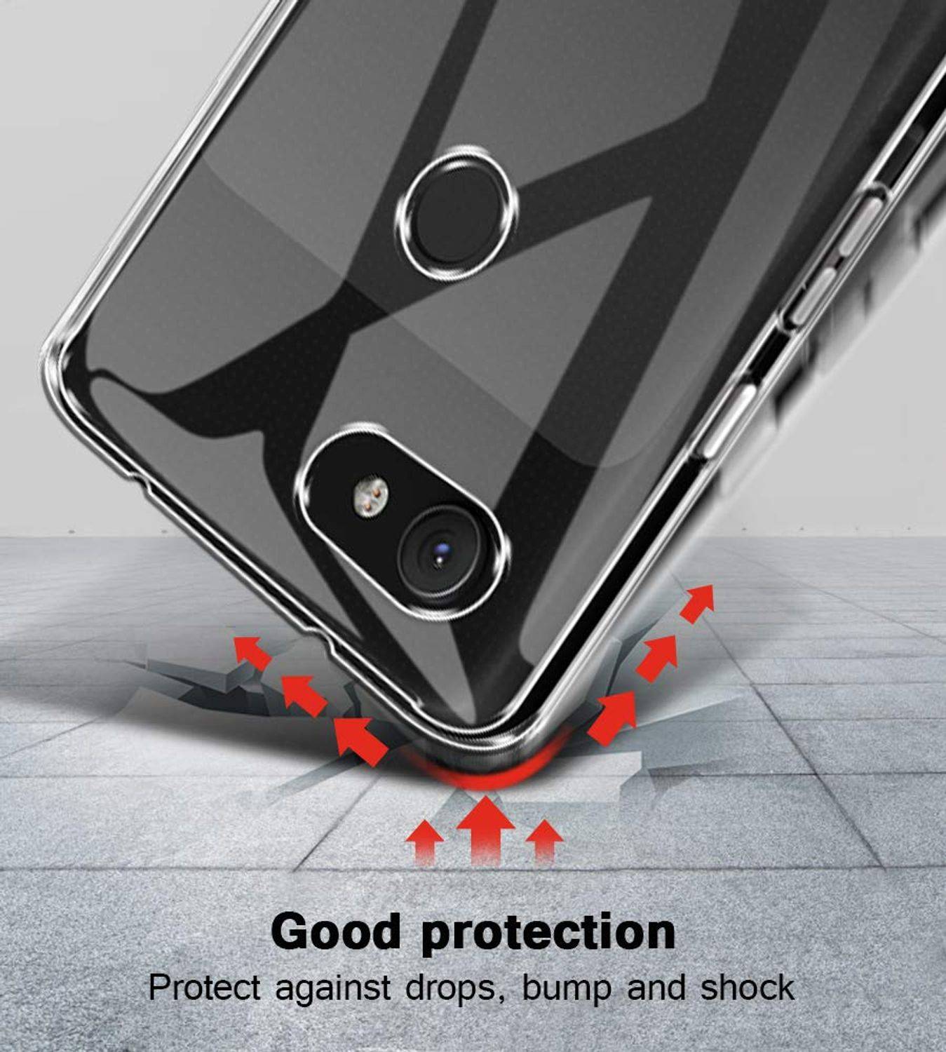 Google Pixel 3a XL Handyhülle Ultra Dünn Bumper Backcover Transparent