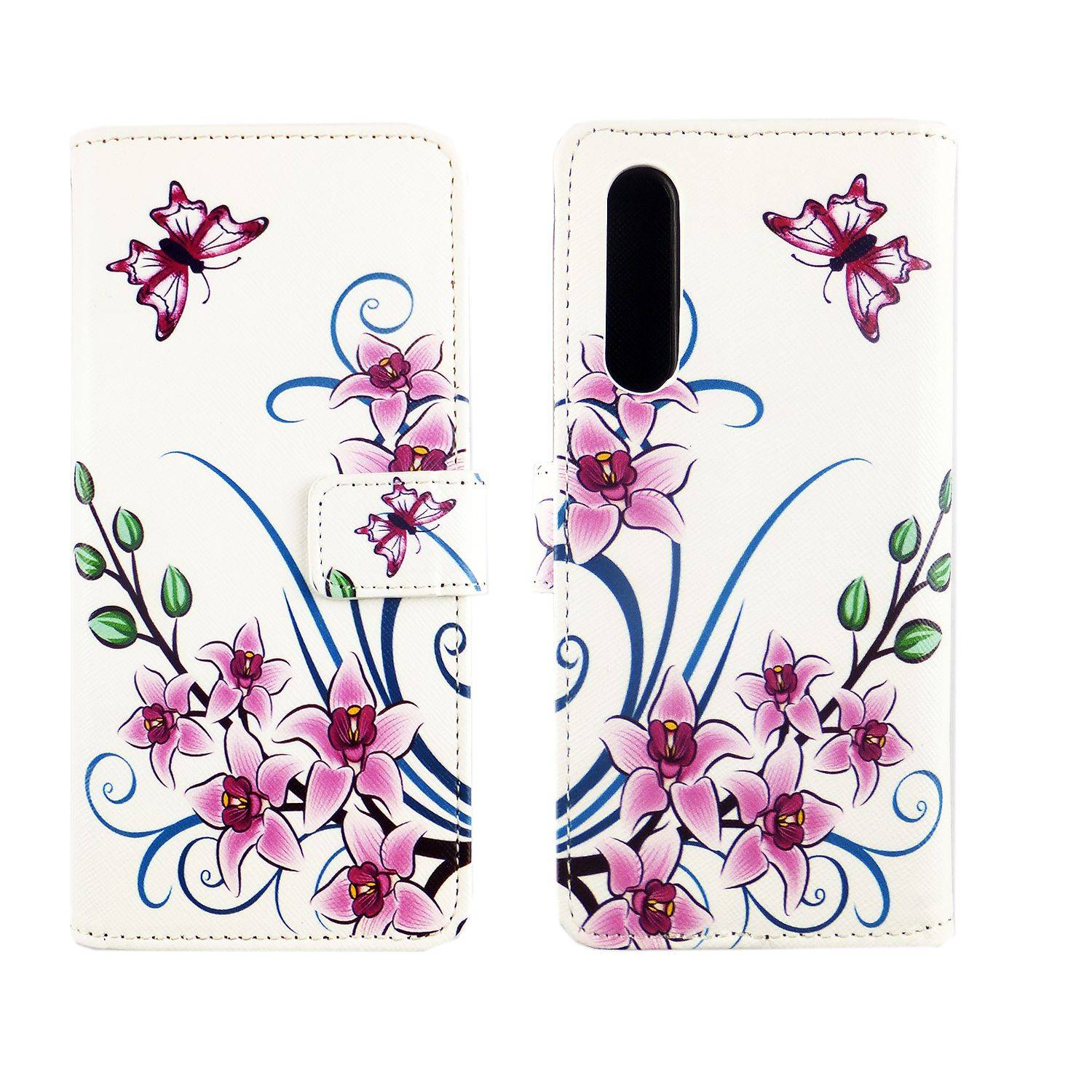 Huawei P30 Handyhülle Bookcover Weiß