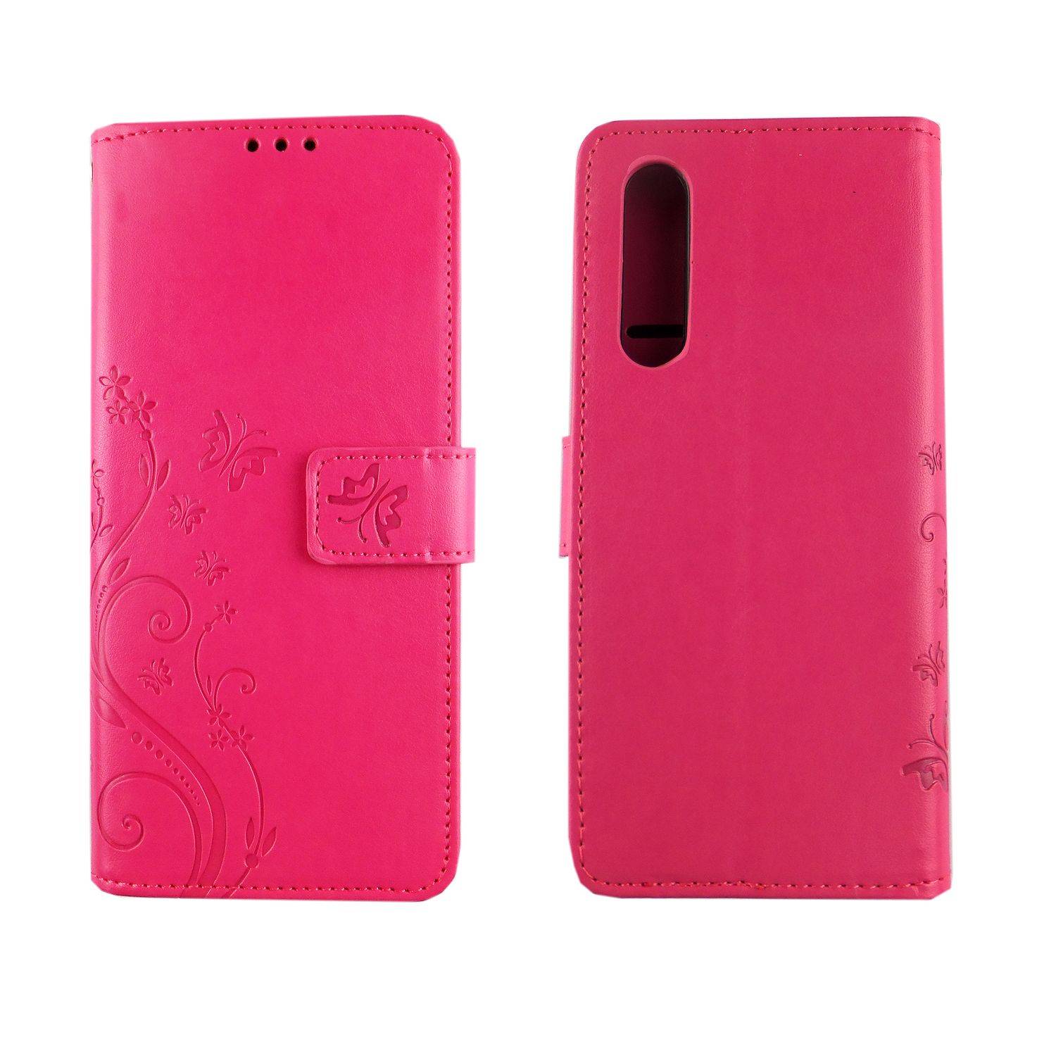 Huawei P30 Handyhülle Bookcover Rosa