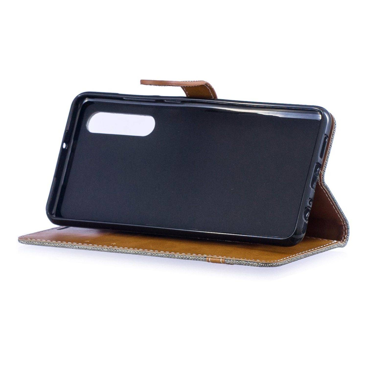 Huawei P30 Handyhülle Bookcover Grau