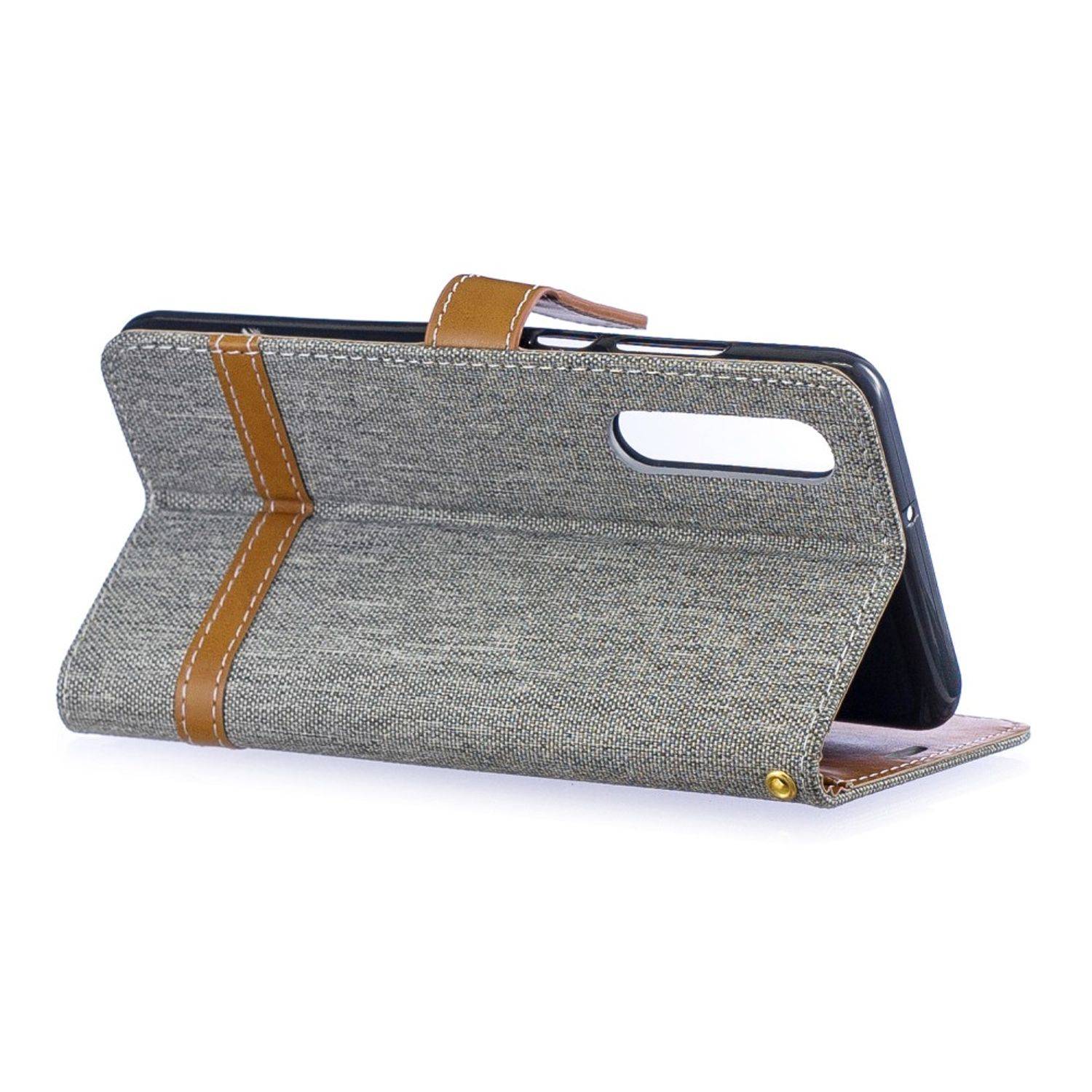Huawei P30 Handyhülle Bookcover Grau