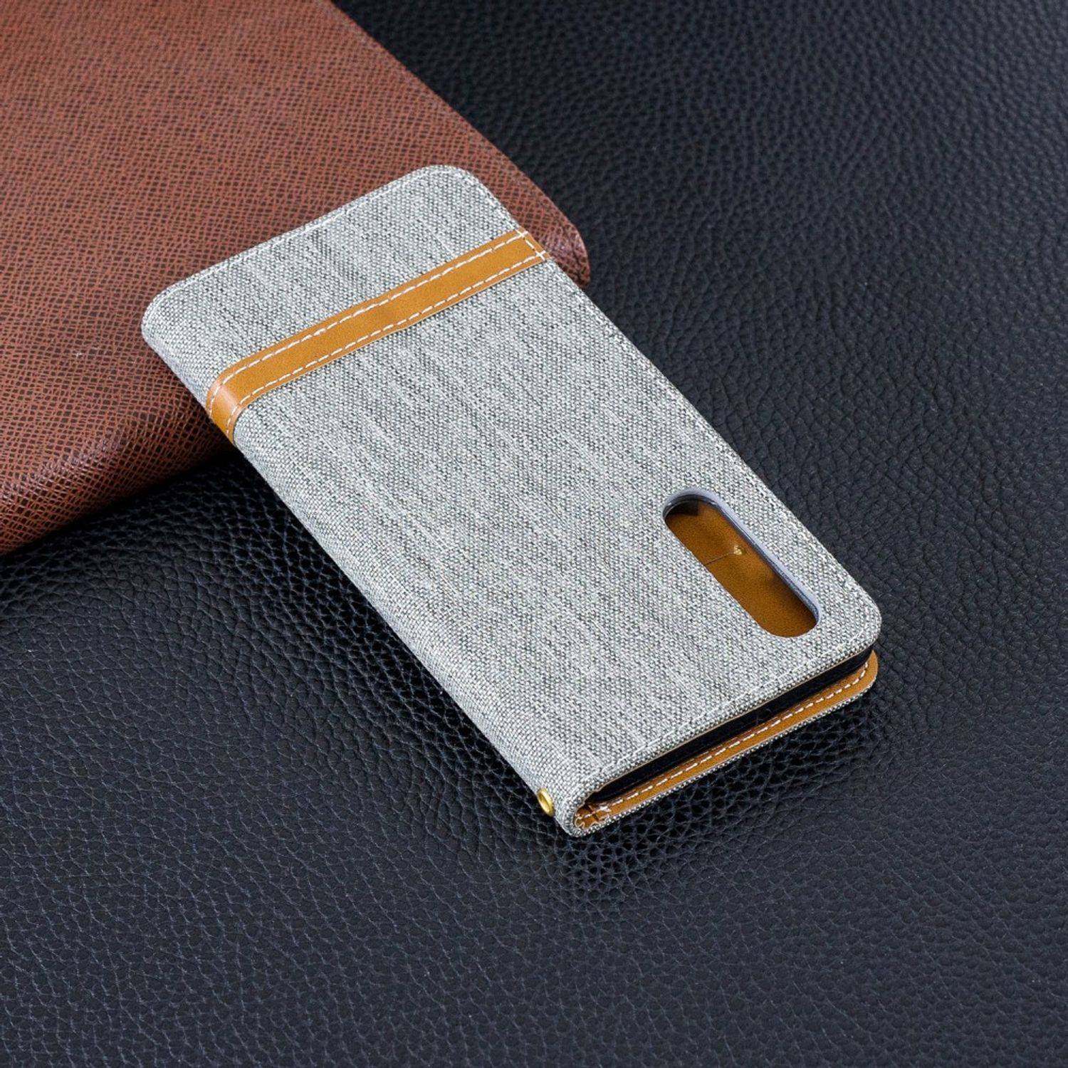 Huawei P30 Handyhülle Bookcover Grau