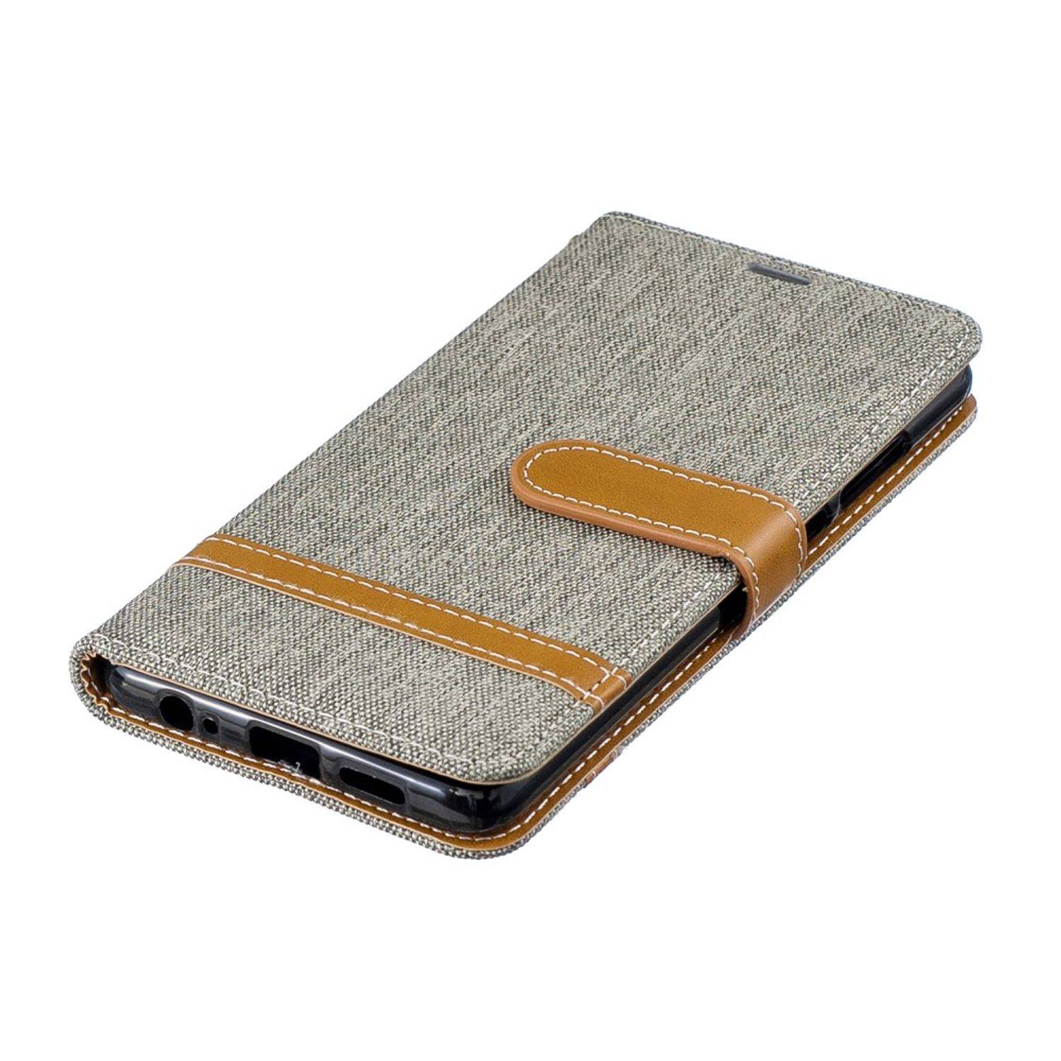 Huawei P30 Handyhülle Bookcover Grau