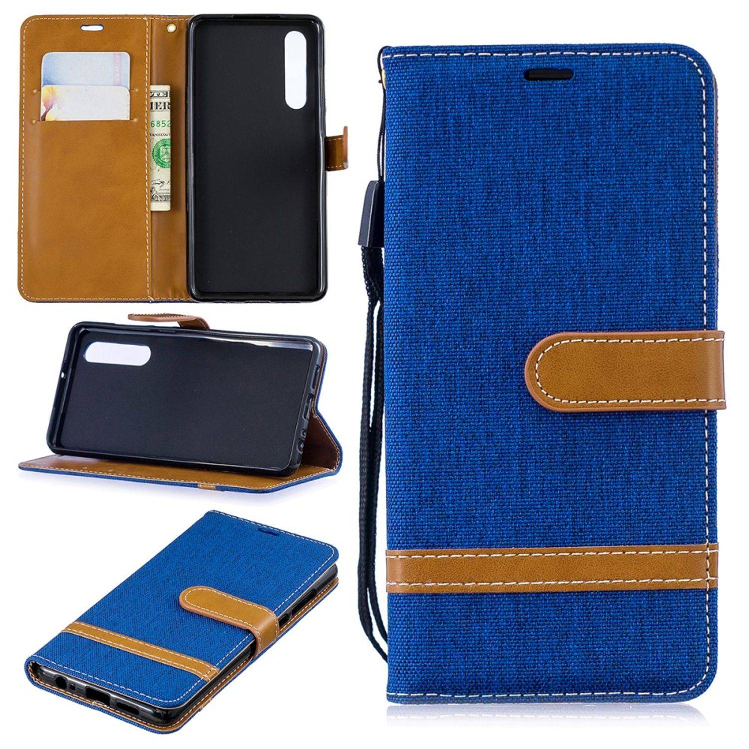 Huawei P30 Handyhülle Bookcover Blau