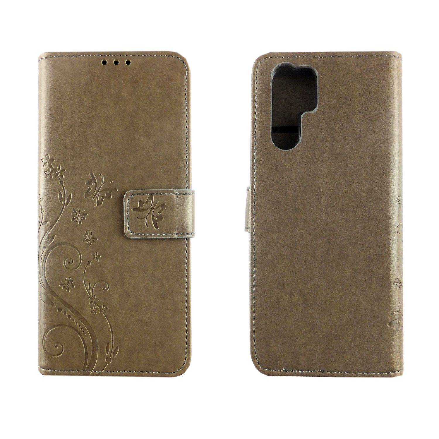 Huawei P30 Pro Handyhülle Bookcover Grau