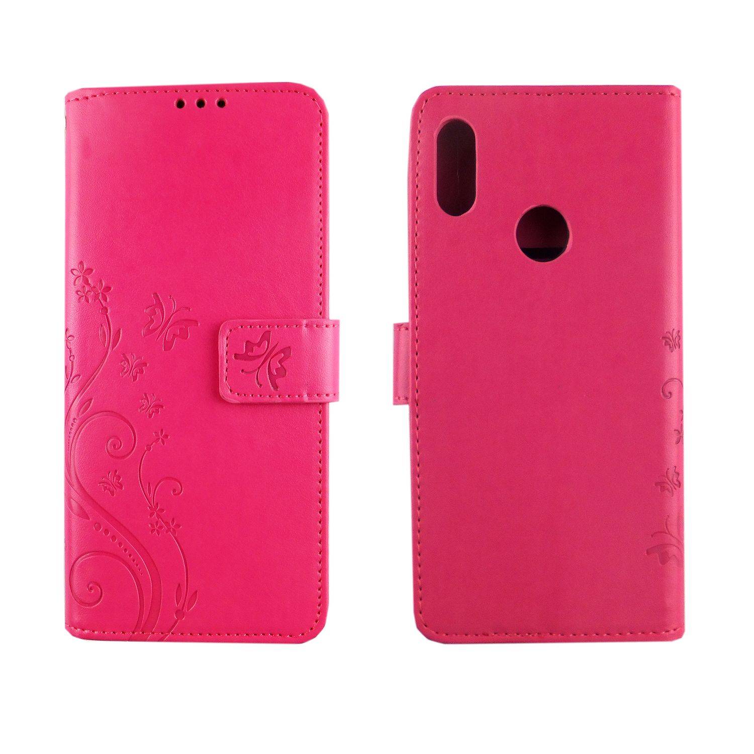 Huawei Y6 (2019) Handyhülle Bookcover Rosa