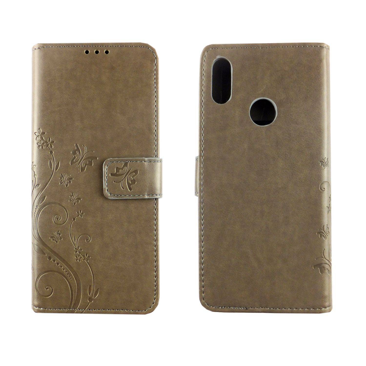 Huawei Y6 (2019) Handyhülle Bookcover Grau
