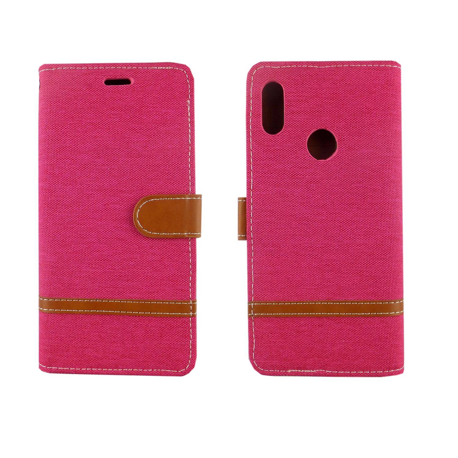 Huawei Y6 (2019) Handyhülle Bookcover Rosa