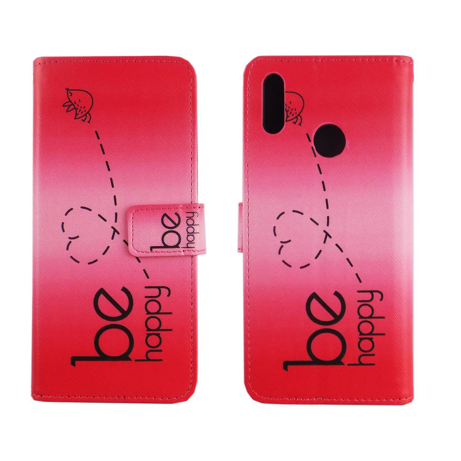Huawei Y7 (2019) Handyhülle Bookcover Rosa