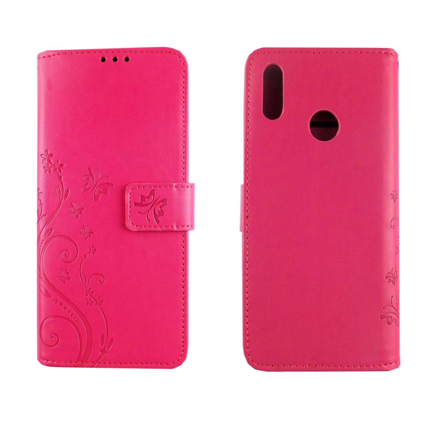 Huawei Y7 (2019) Handyhülle Bookcover Rosa