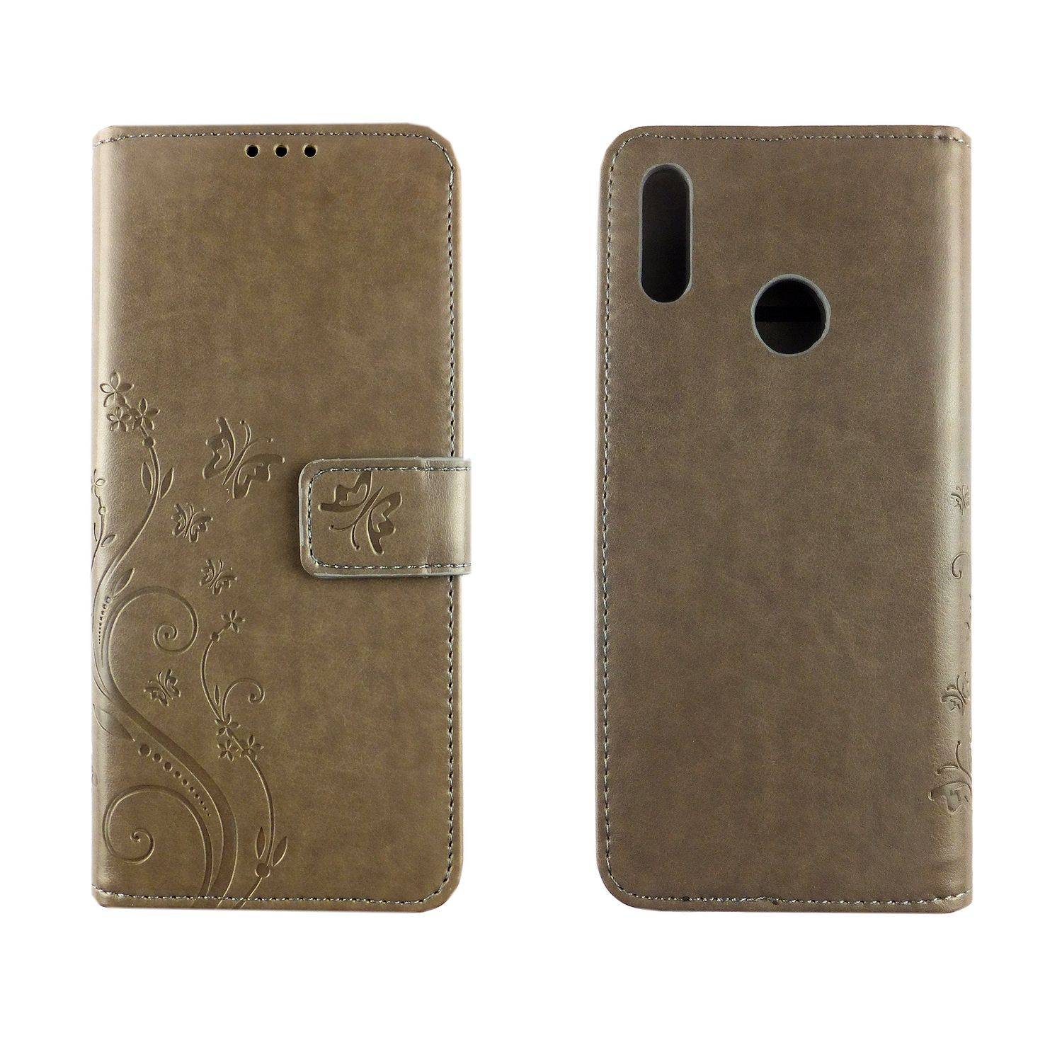 Huawei Y7 (2019) Handyhülle Bookcover Grau