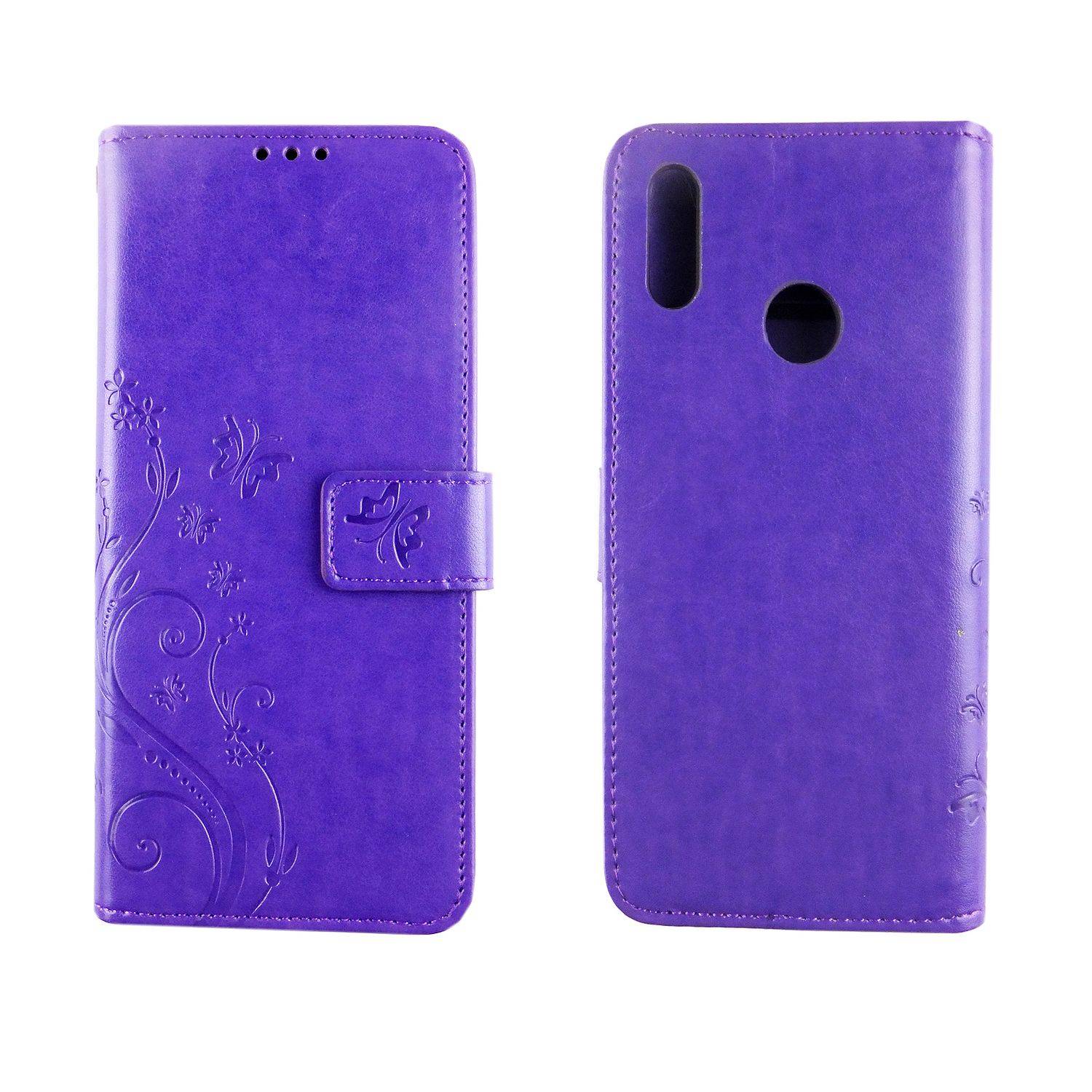 Huawei Y7 (2019) Handyhülle Bookcover Violett