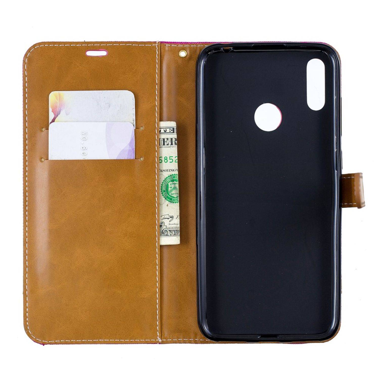 Huawei Y7 (2019) Handyhülle Bookcover Rosa